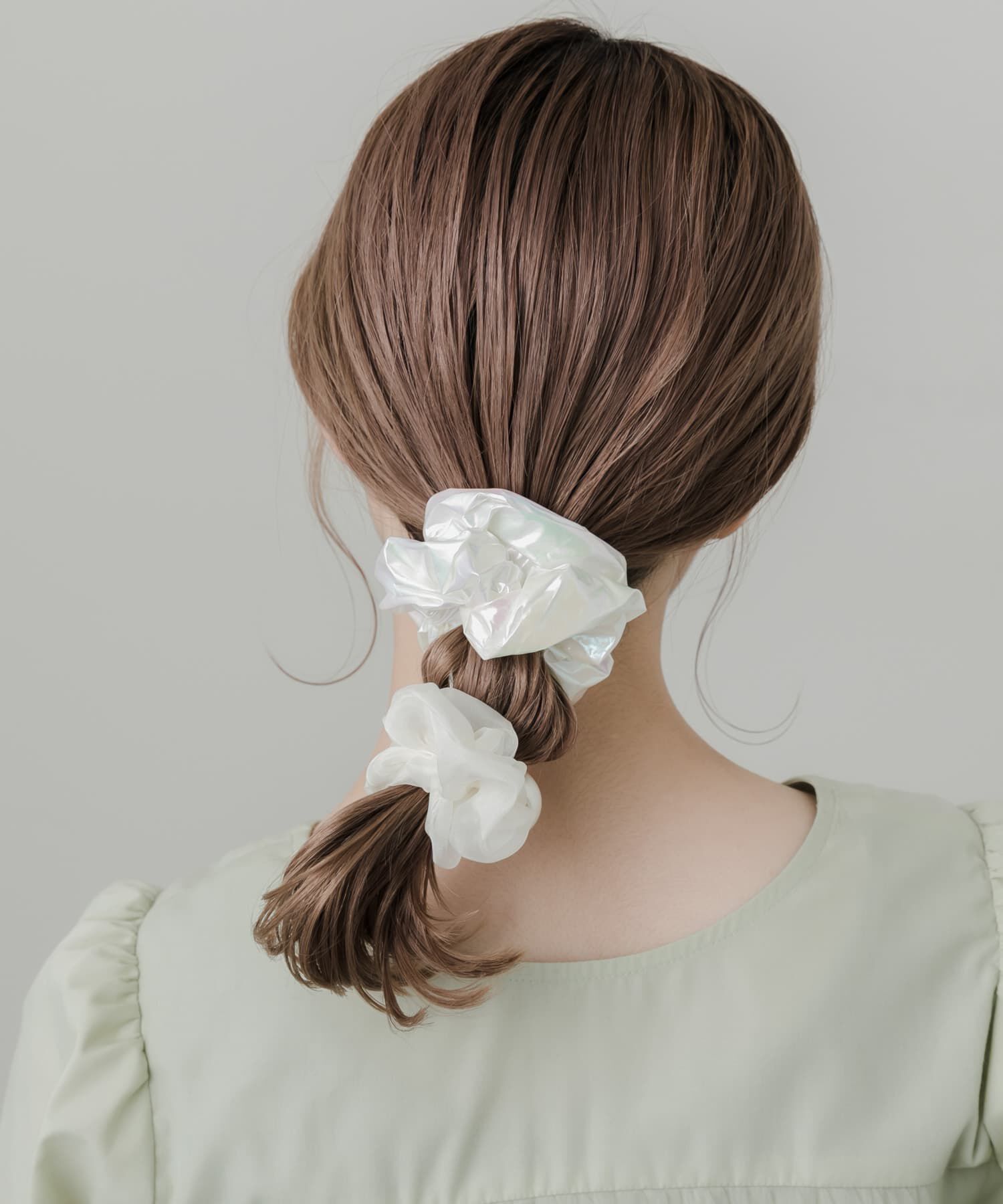SMELLY「メタリックパール2セットシュシュ」|ヘアゴム・シュシュ|