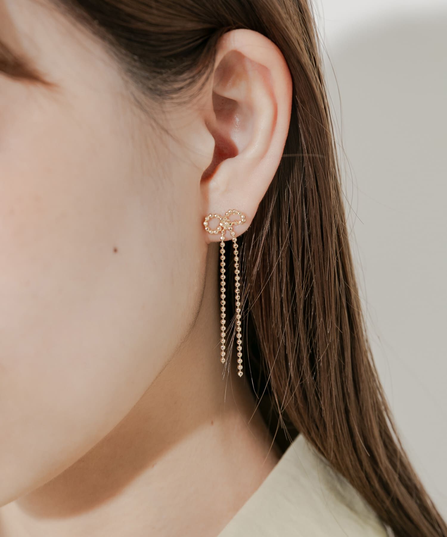 SMELLY「チェーンリボンピアス」|ピアス|