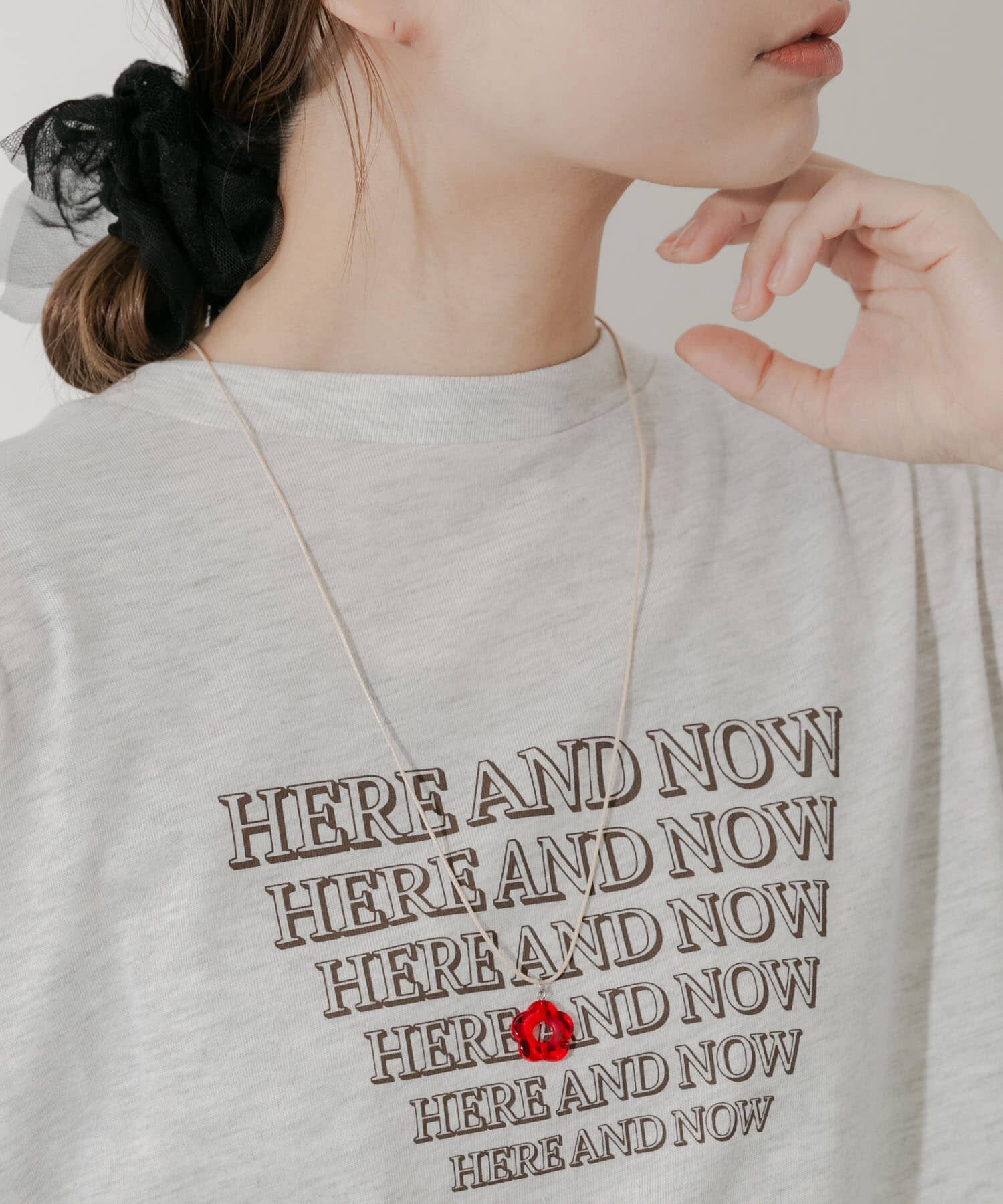 SMELLY「カラーフラワートップコードネックレス」|ネックレス|