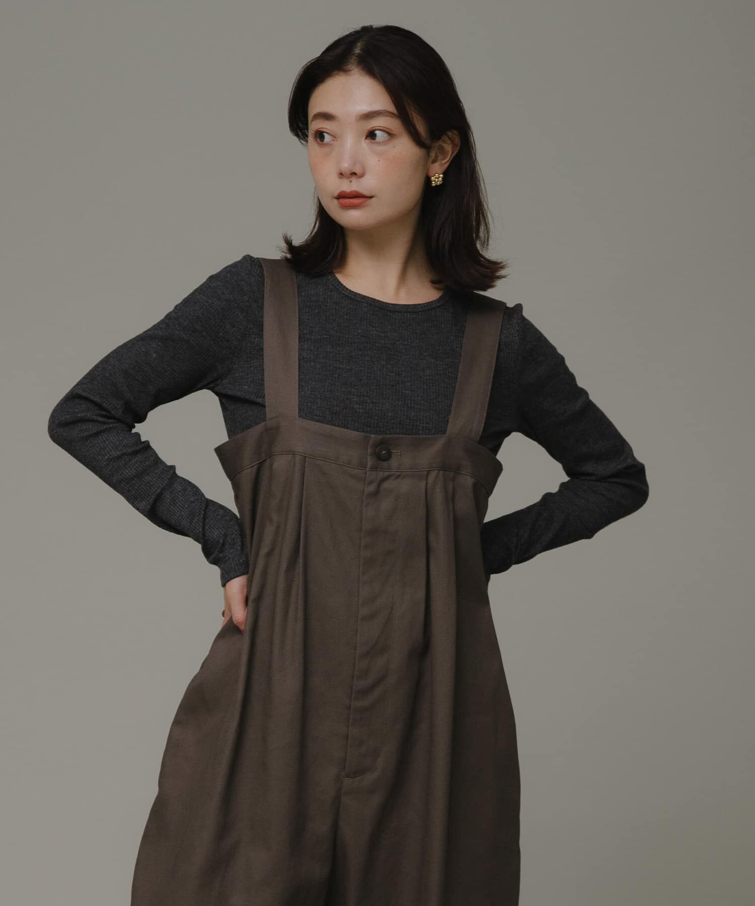 Sonny Label 「ハイウエストタックサロペット」|スカート|