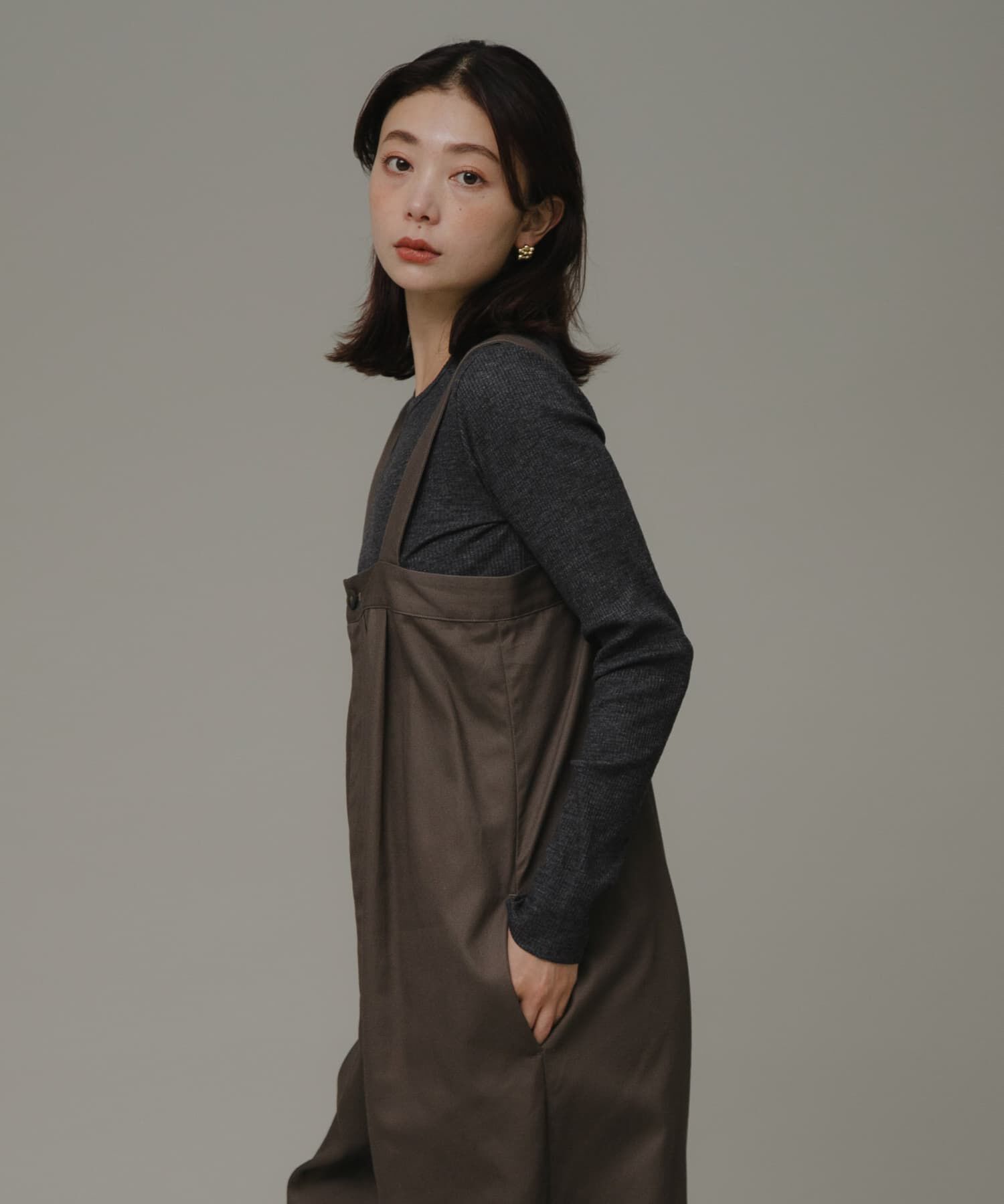 Sonny Label 「ハイウエストタックサロペット」|スカート|