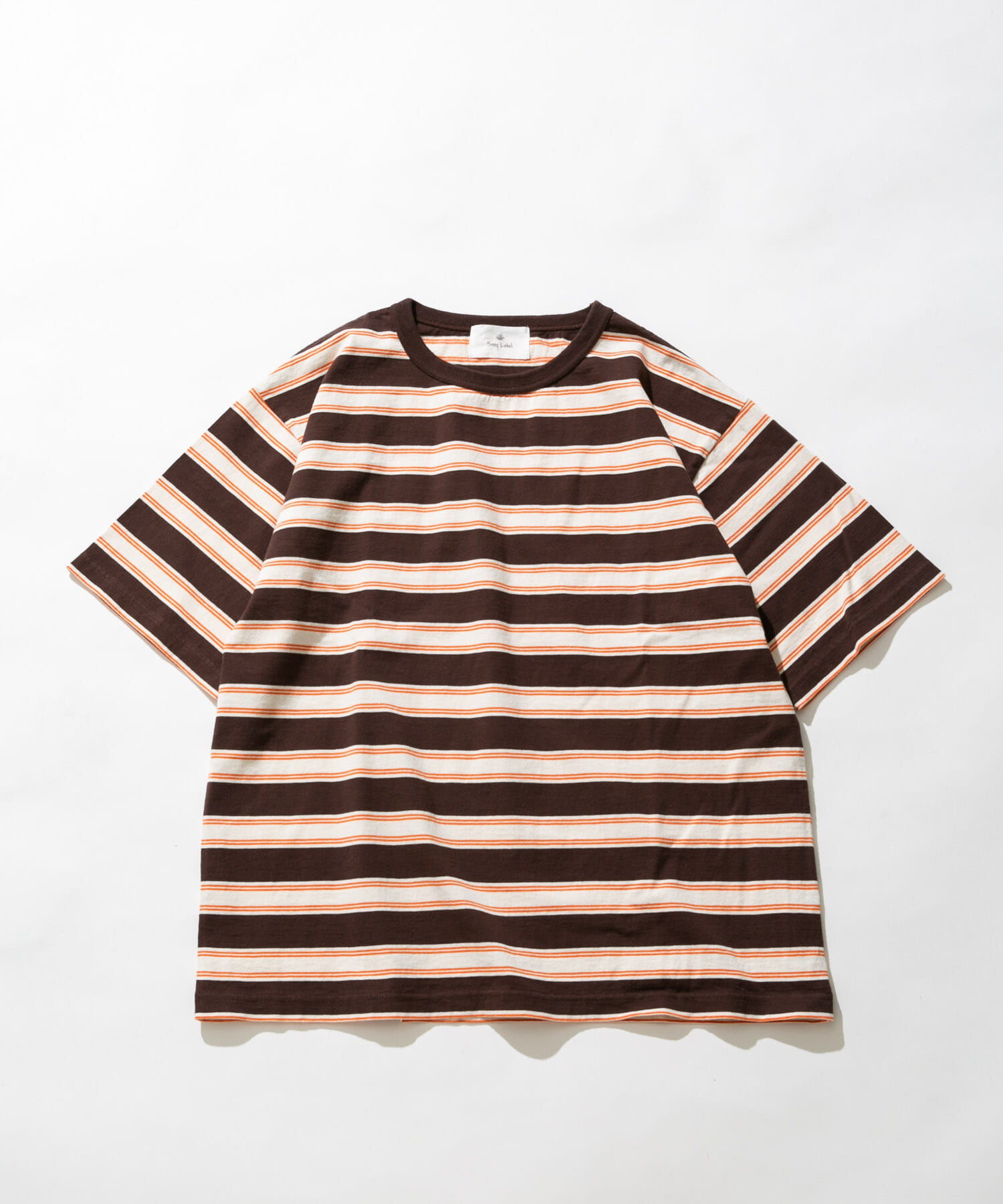 Sonny Label 「レトロボーダーハーフスリーブTEE」|Tシャツ・カットソー|ブラウン系その他