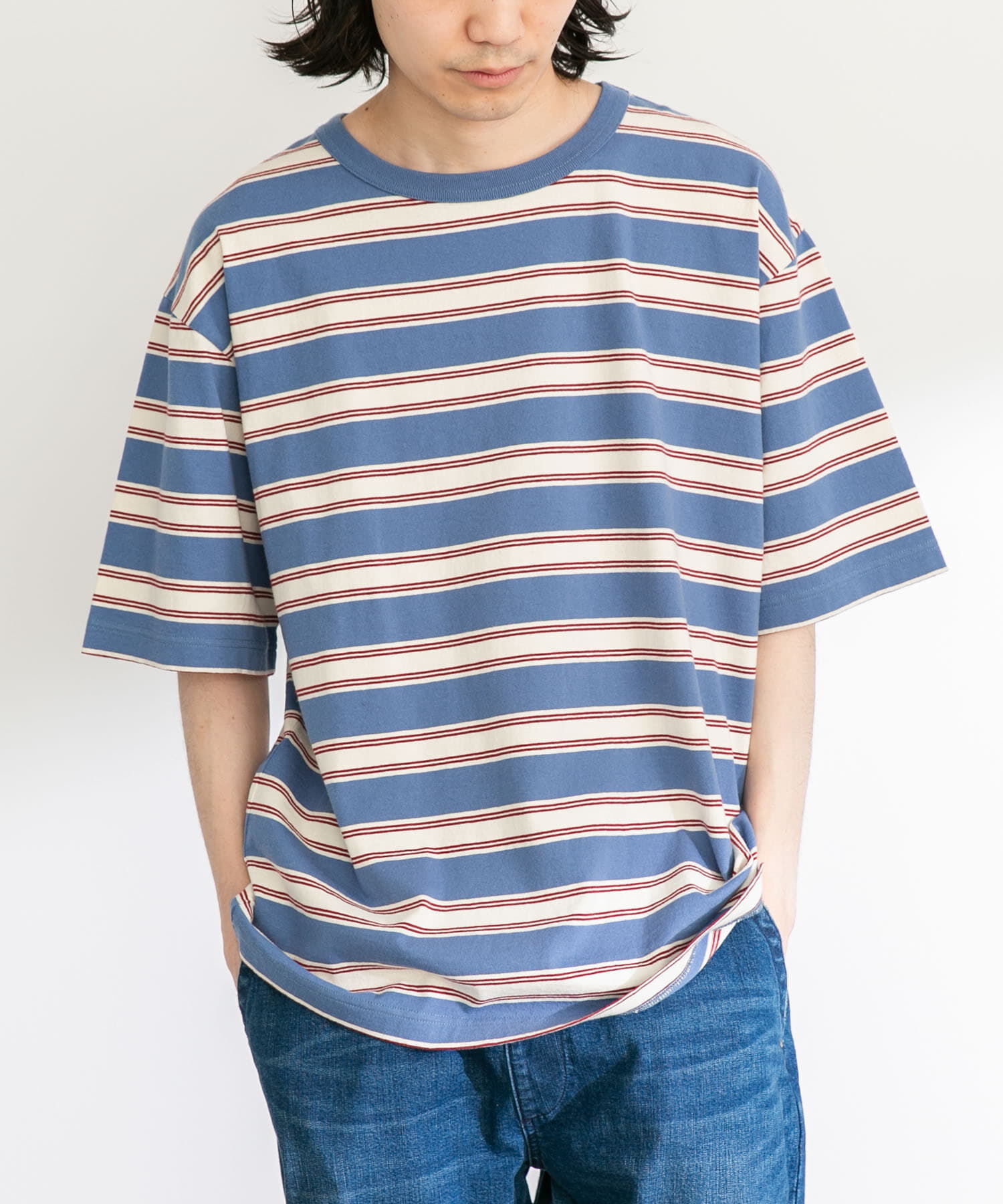 Sonny Label 「レトロボーダーハーフスリーブTEE」|Tシャツ・カットソー|