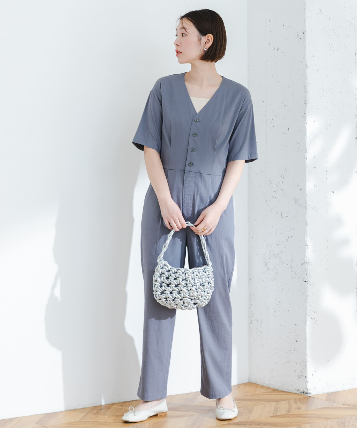 URBAN RESEARCH ROSSO「F by ROSSO　ウエスト切り替えVネックオールインワン」|スカート|