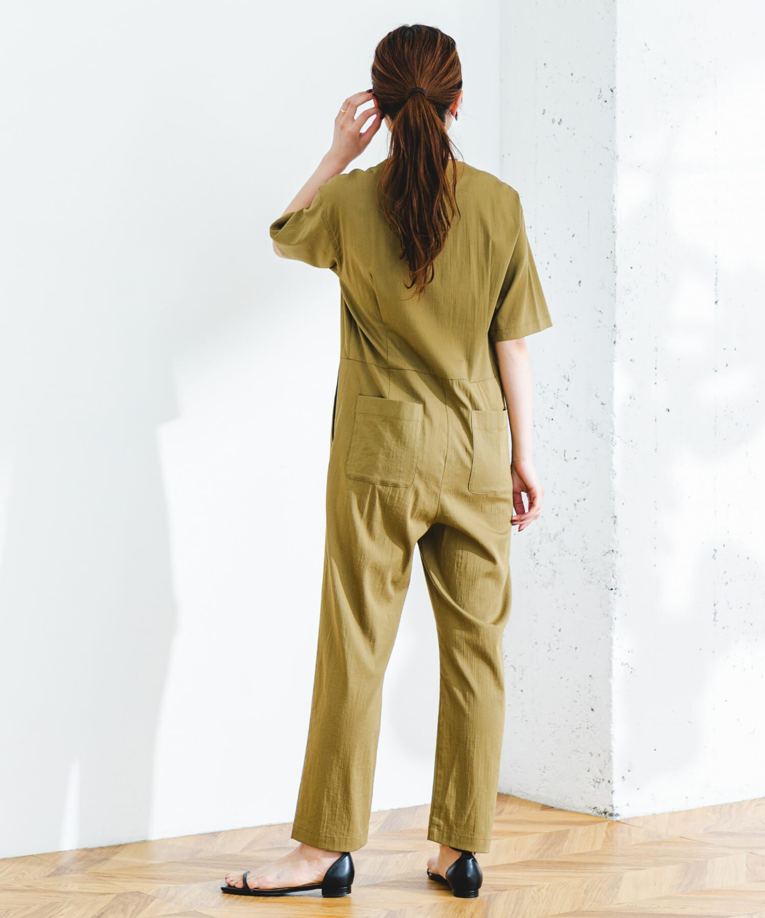 URBAN RESEARCH ROSSO「F by ROSSO　ウエスト切り替えVネックオールインワン」|スカート|