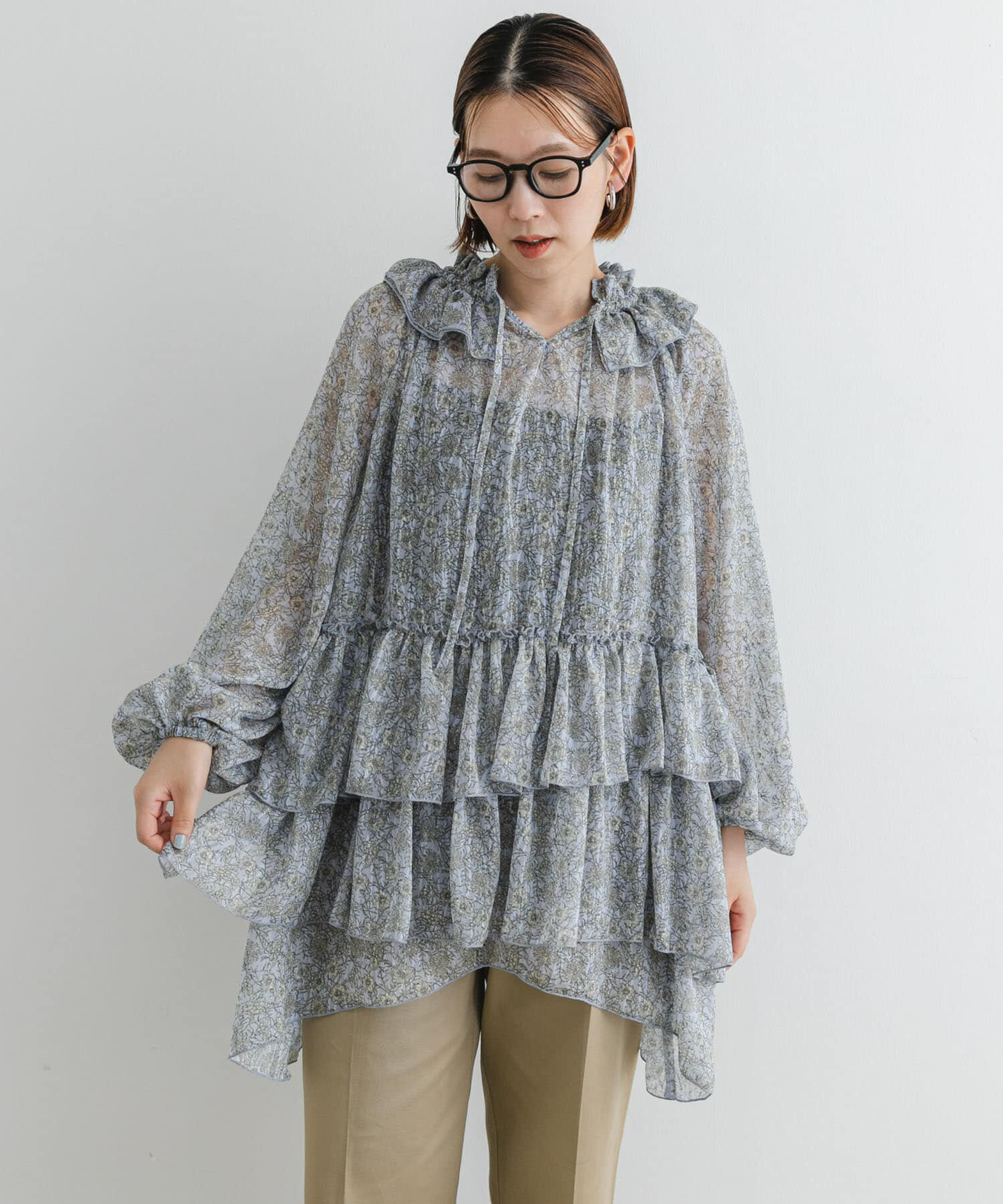 URBAN RESEARCH ROSSO「F by ROSSO　フラワープリントティアードミニワンピース」|ワンピース|