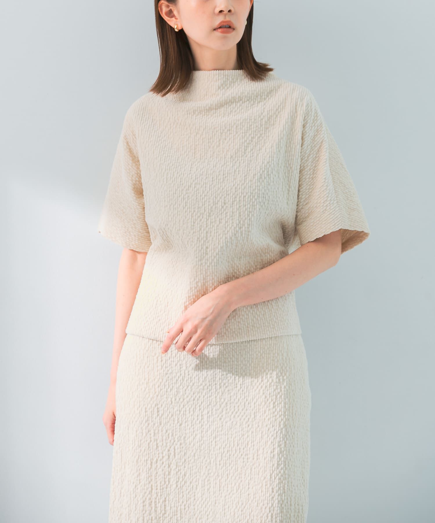 URBAN RESEARCH ROSSO「le　CORDUROY TIE BLOUSE」|シャツ・ブラウス|アイボリー