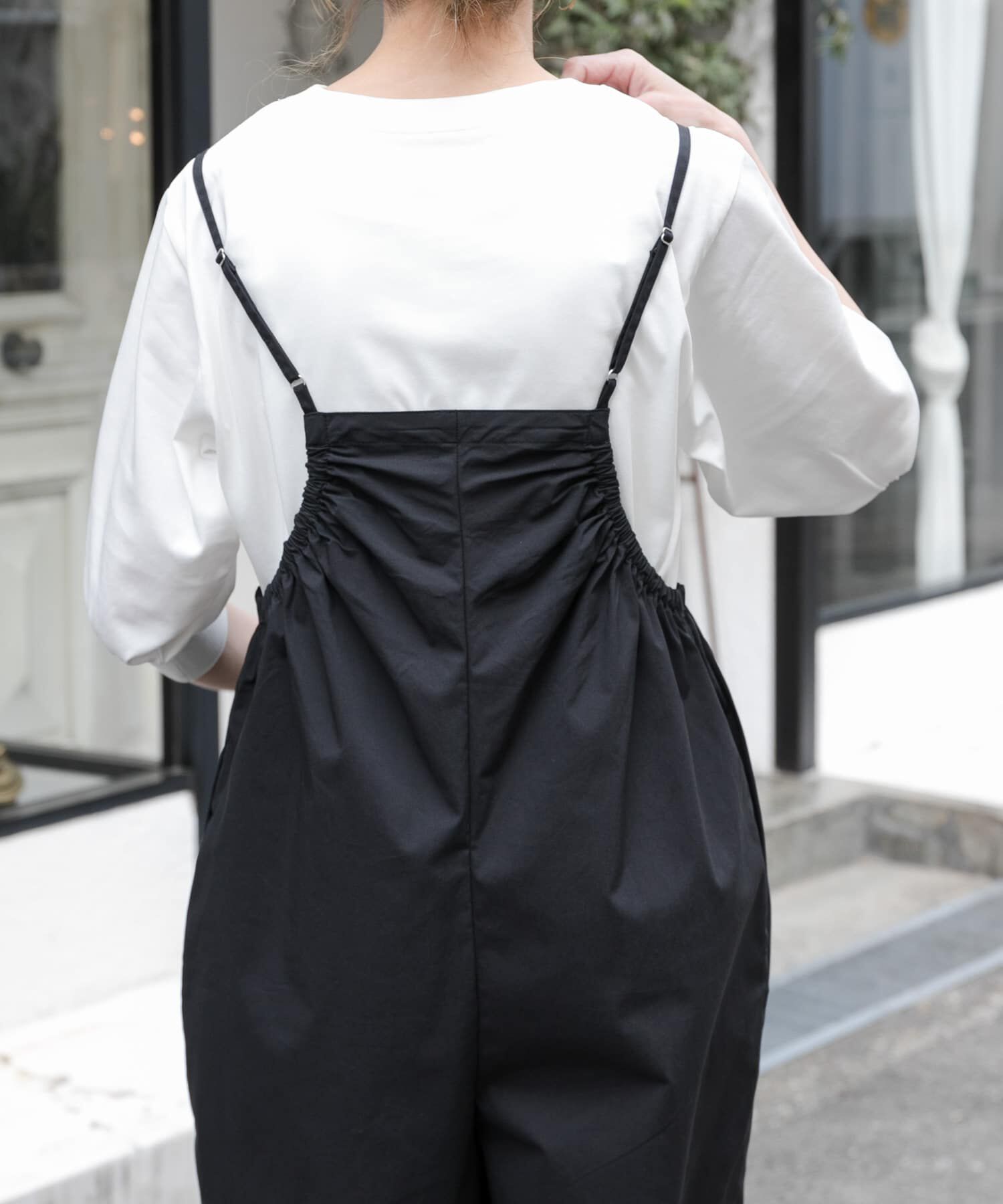 URBAN RESEARCH DOORS「FORK&SPOON　ハイツイストコットンギャザースリーブTシャツ」|Tシャツ・カットソー|