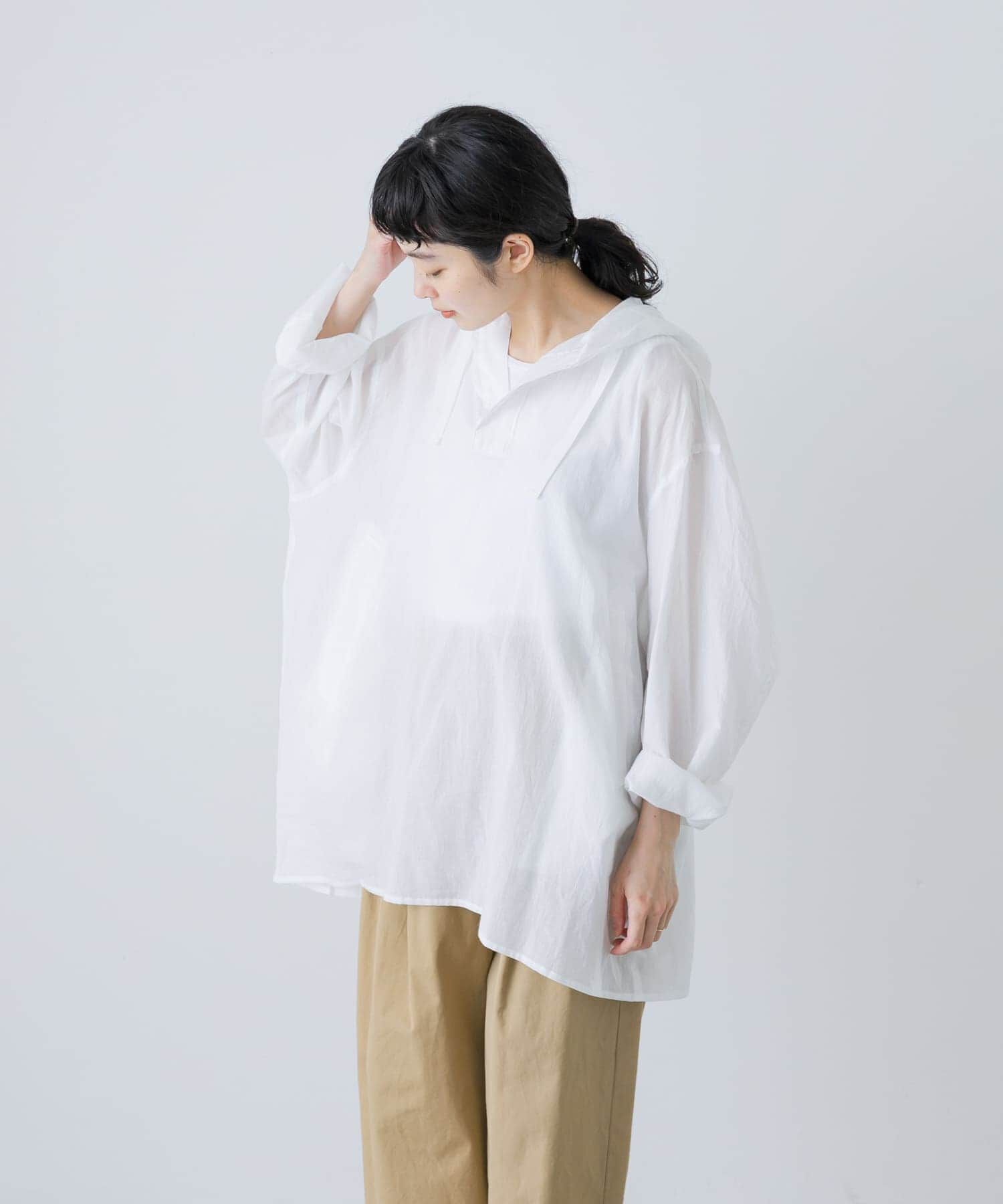 かぐれ「シアーフーディチュニック」|シャツ・ブラウス|