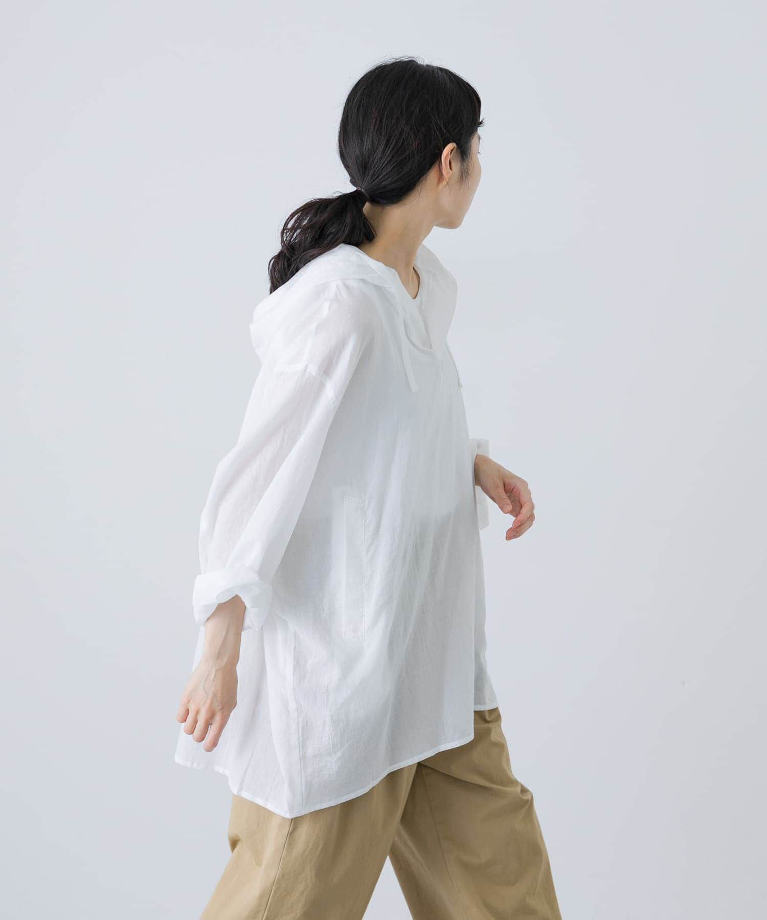 かぐれ「シアーフーディチュニック」|シャツ・ブラウス|