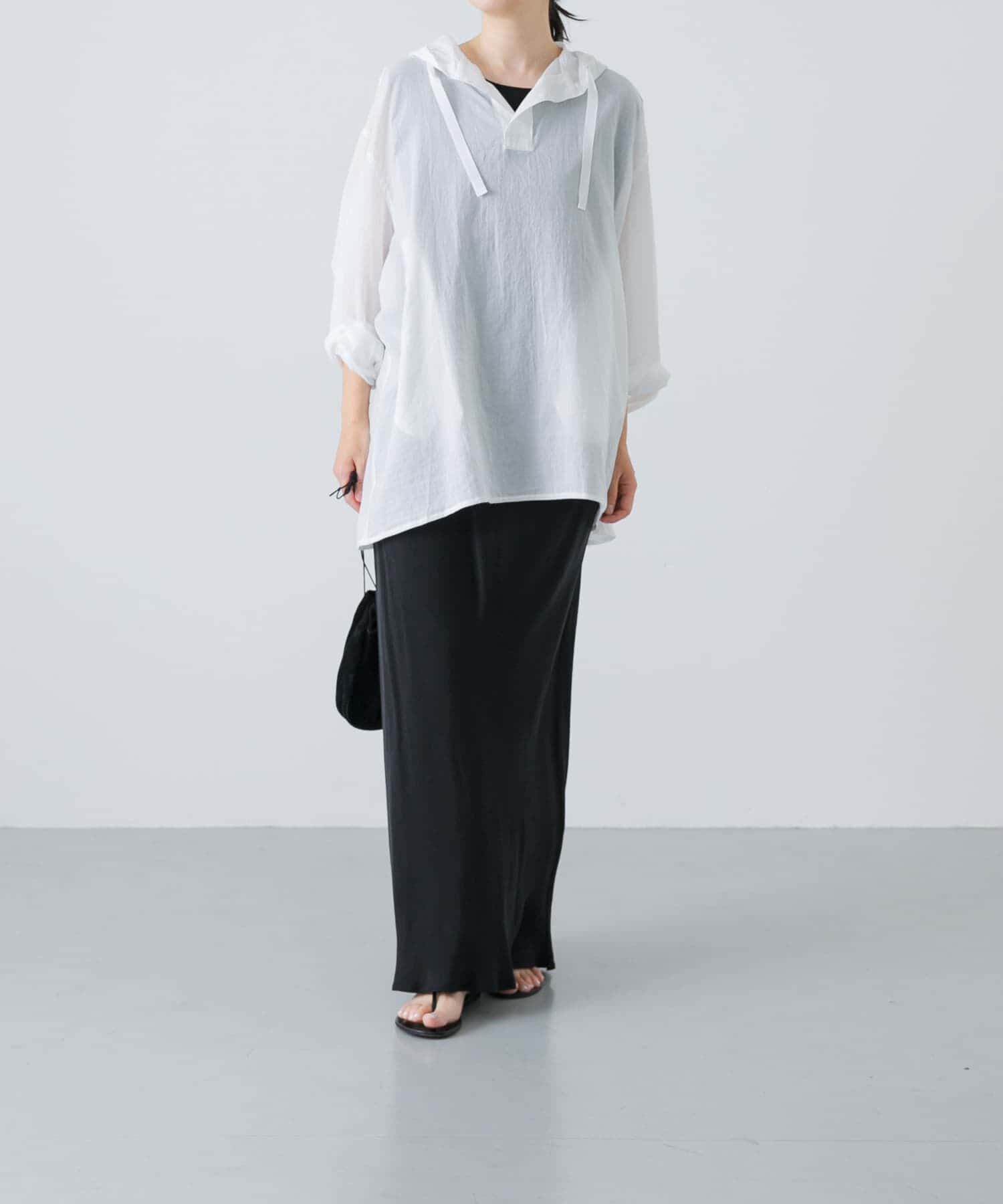 かぐれ「シアーフーディチュニック」|シャツ・ブラウス|