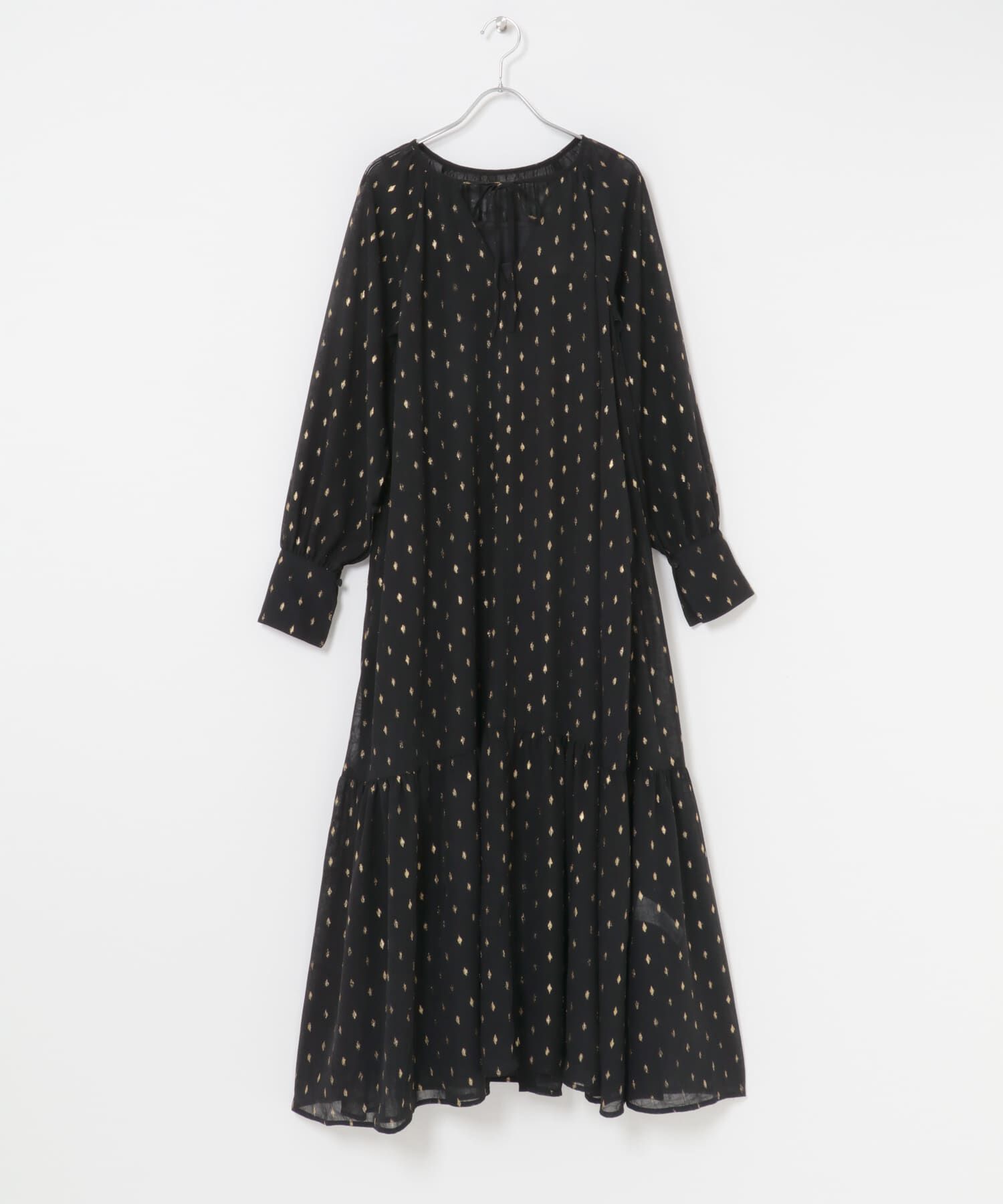 URBAN RESEARCH ROSSO「ラメシアーデザインスリーブロングワンピース」|ワンピース|