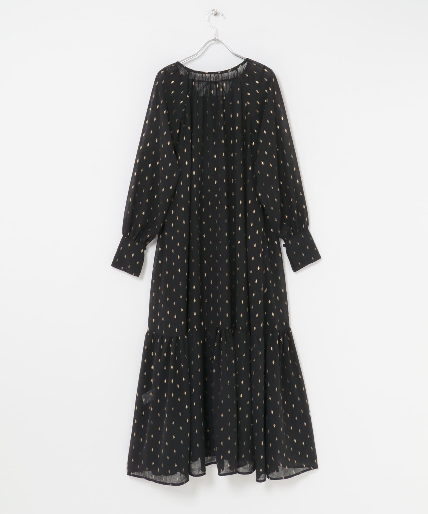 URBAN RESEARCH ROSSO「ラメシアーデザインスリーブロングワンピース」|ワンピース|