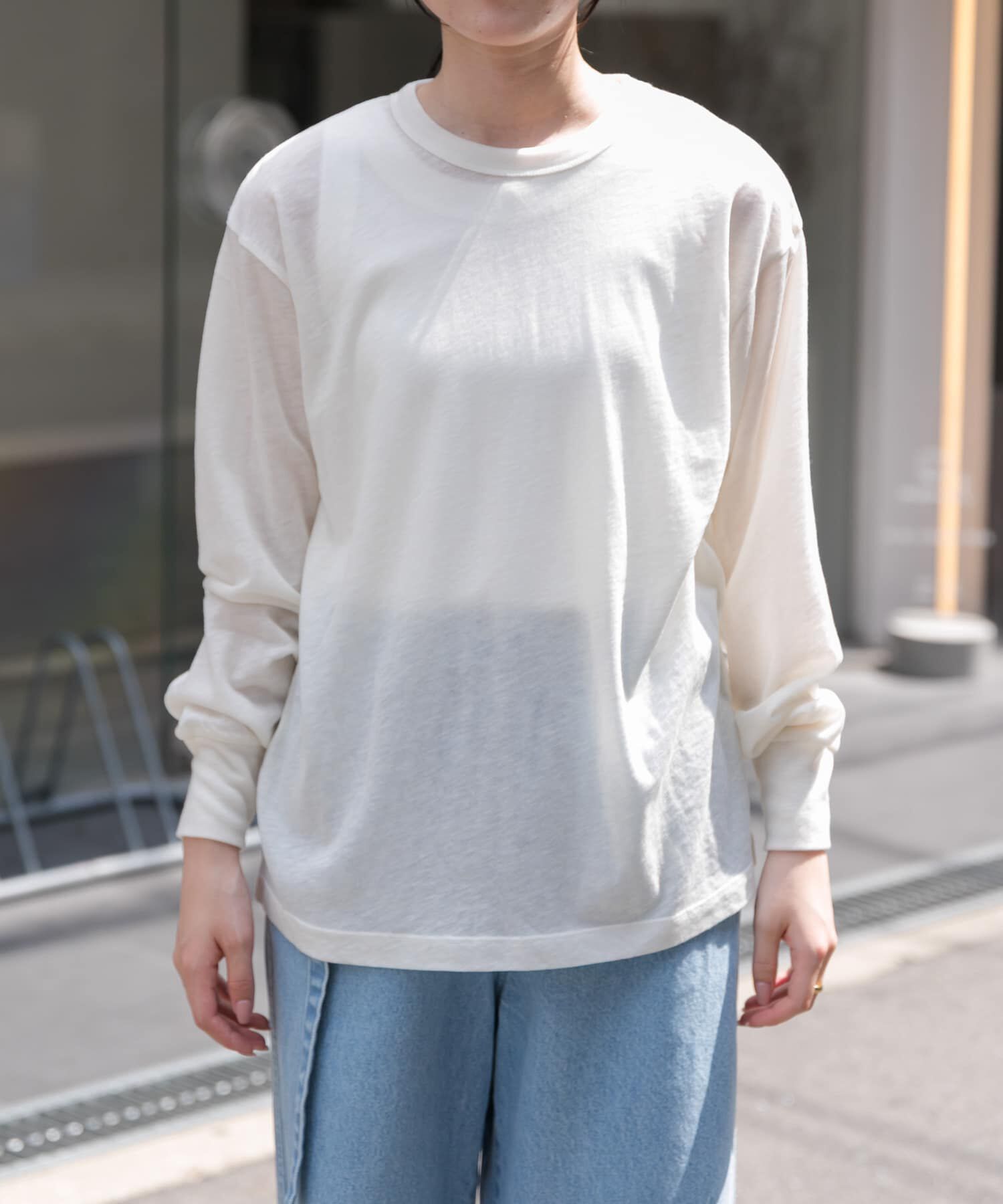 URBAN RESEARCH DOORS「FORK&SPOON　ウール混クルーネックカットソー」|Tシャツ・カットソー|