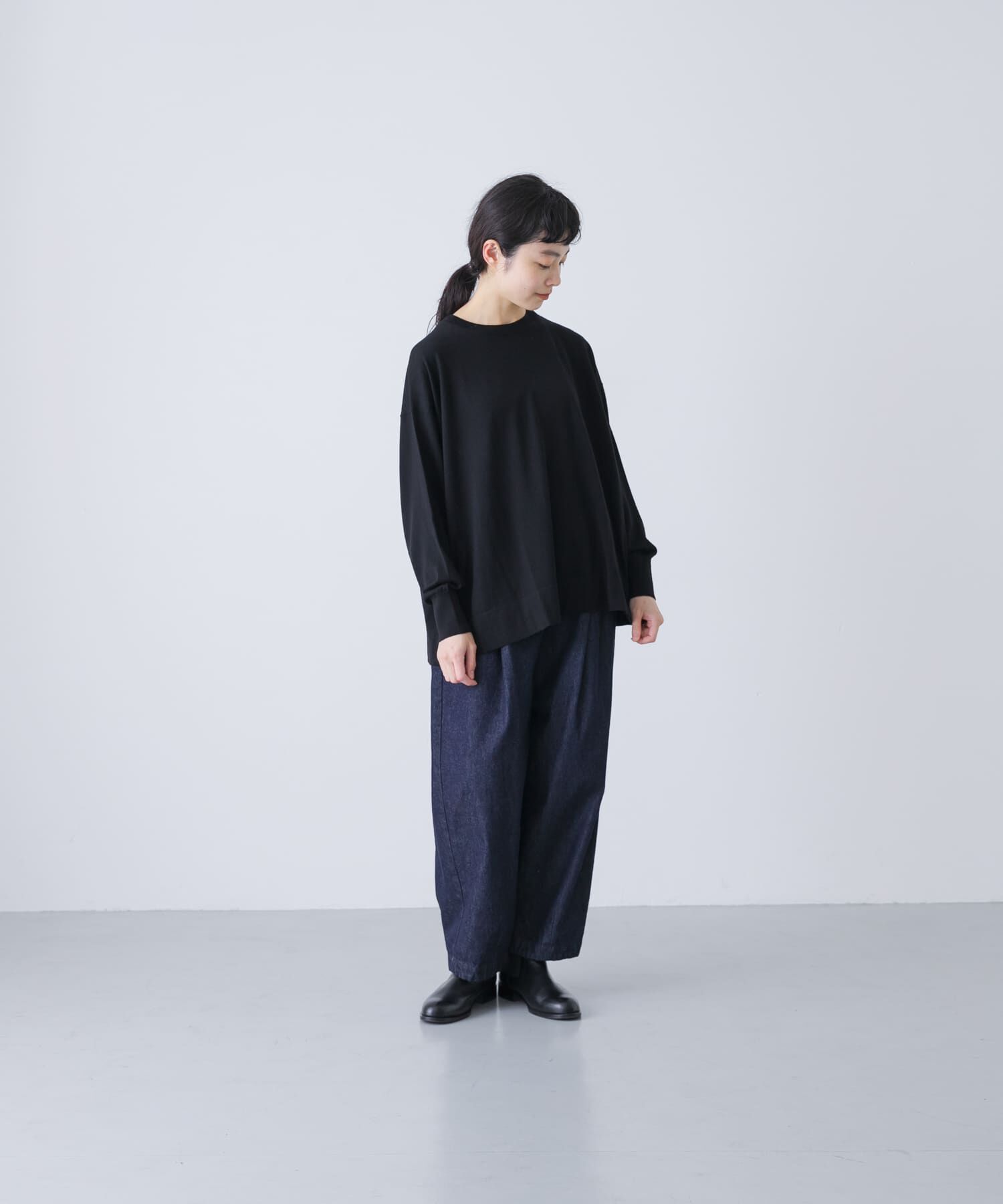 かぐれ「ウールハイゲージクルーネック」|ニット・セーター|