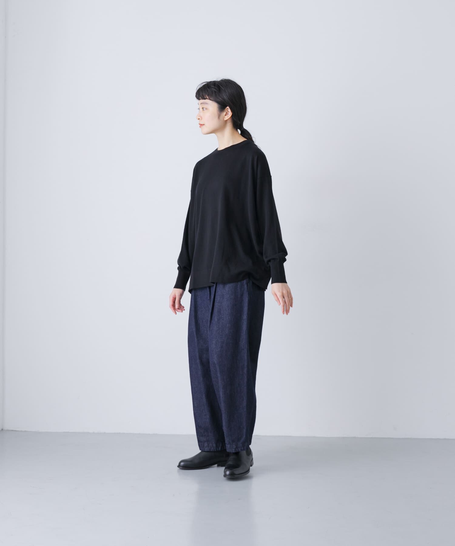 かぐれ「ウールハイゲージクルーネック」|ニット・セーター|