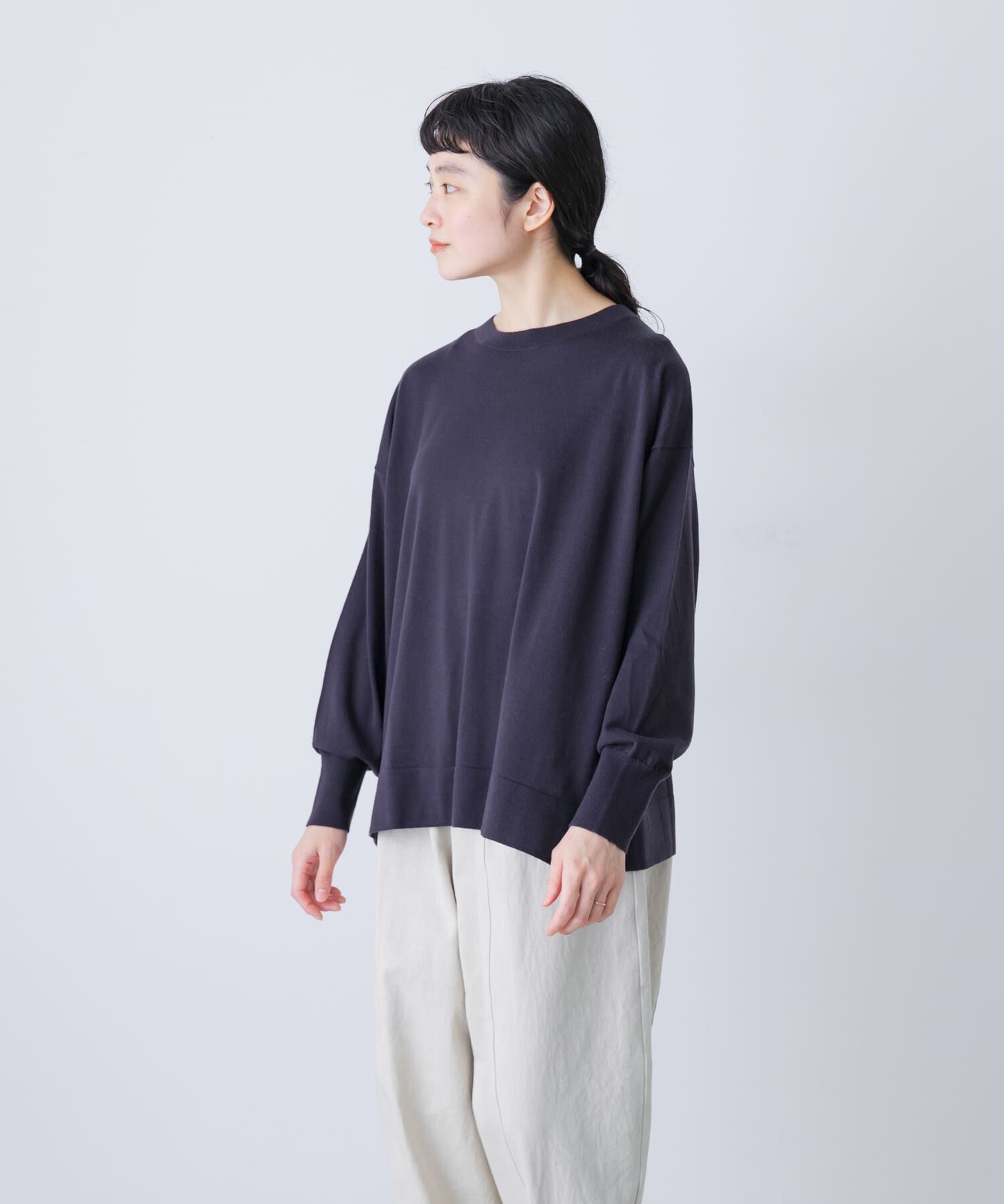 かぐれ「ウールハイゲージクルーネック」|ニット・セーター|