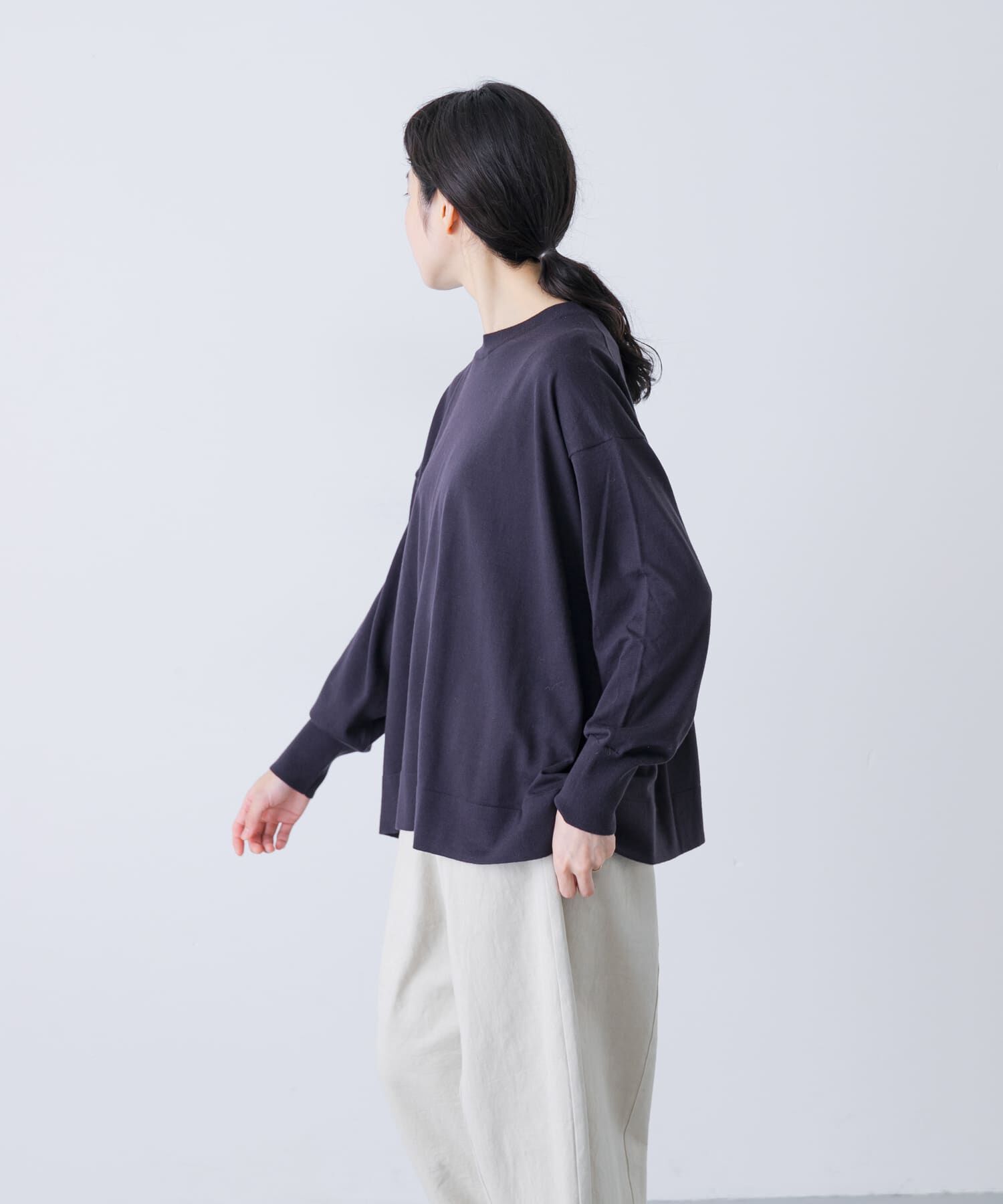 かぐれ「ウールハイゲージクルーネック」|ニット・セーター|