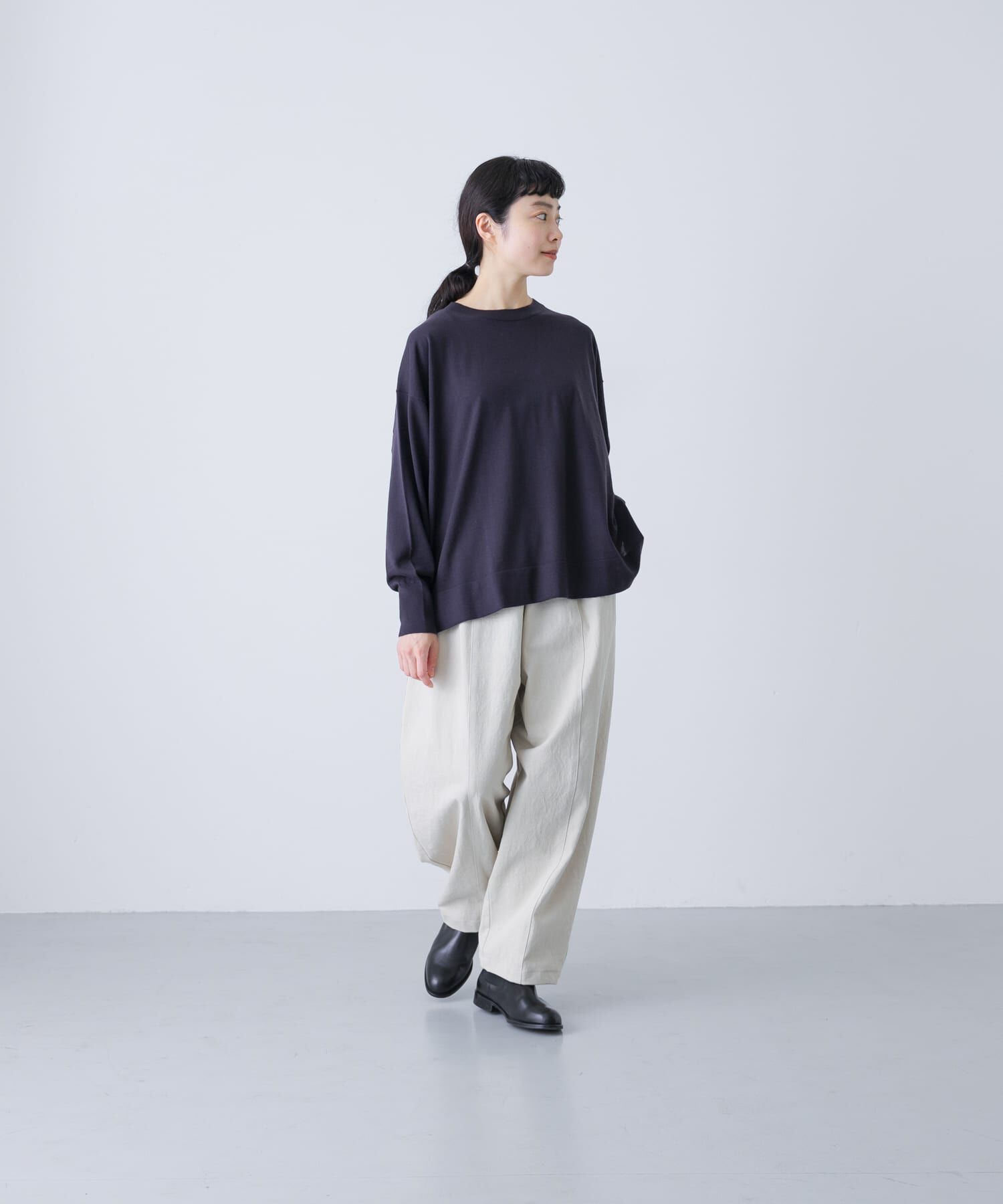 かぐれ「ウールハイゲージクルーネック」|ニット・セーター|