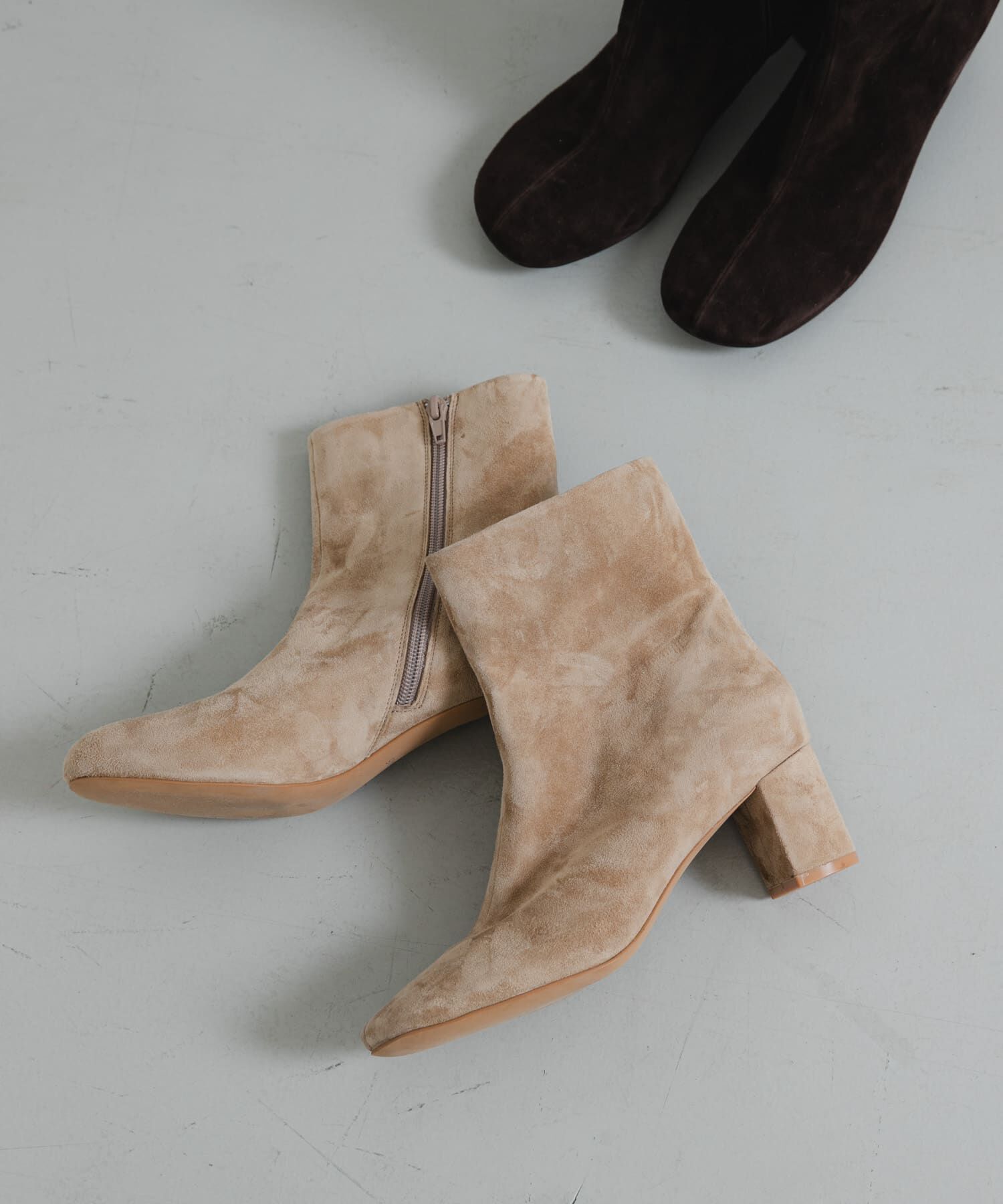 URBAN RESEARCH「オブリークトゥスエードブーツ」|ショートブーツ|