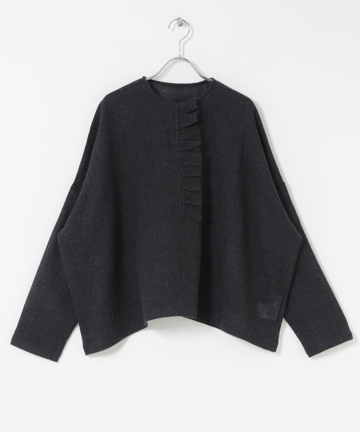 かぐれ「ウールワイドフリルプルオーバー」|シャツ・ブラウス|