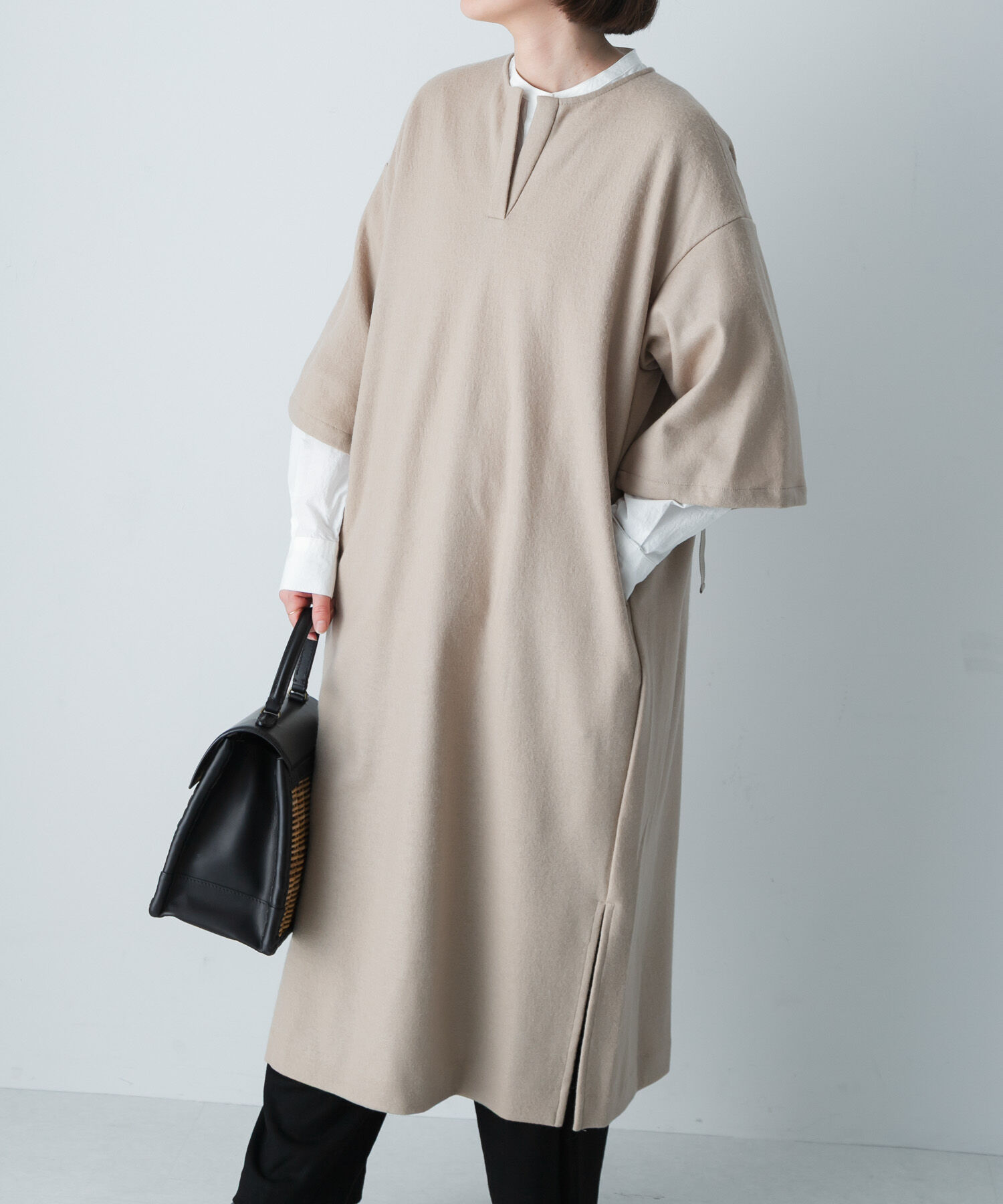 かぐれ「ウールオーバーワンピース」|ワンピース|