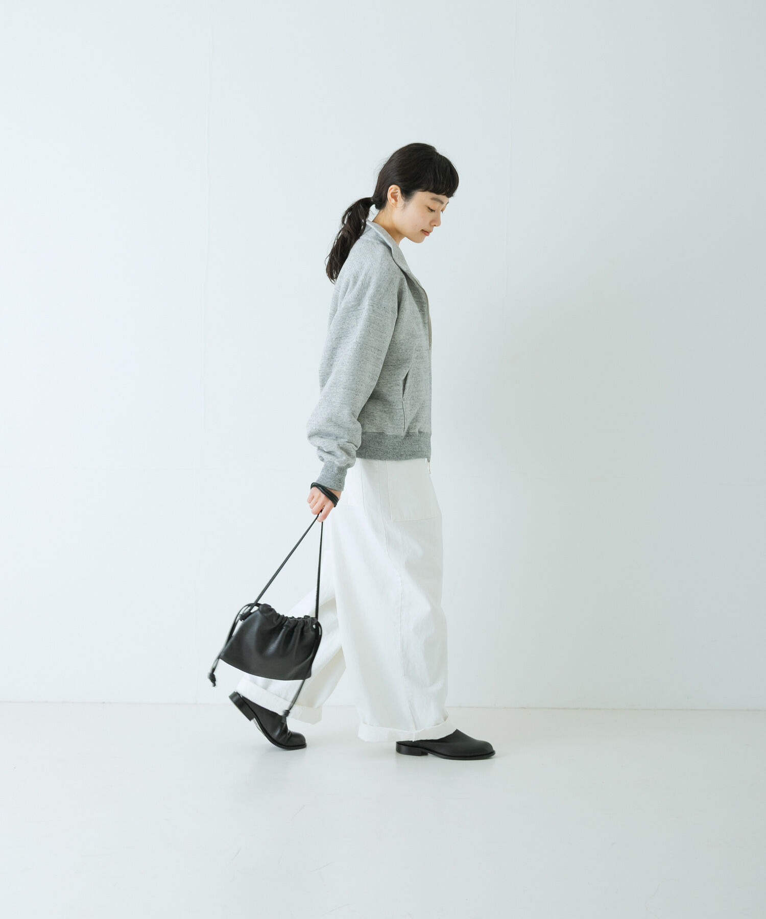 かぐれ「コットンスウェットスタンドジップ」|スウェット・ジャージ|