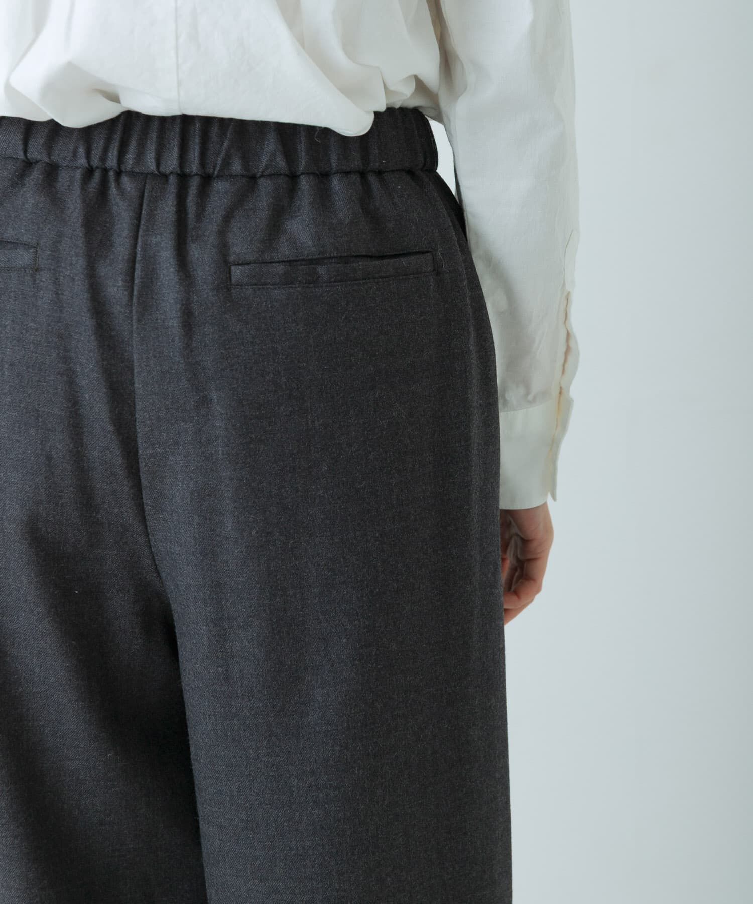 かぐれ「ウールフラノタックワイドパンツ」|その他|