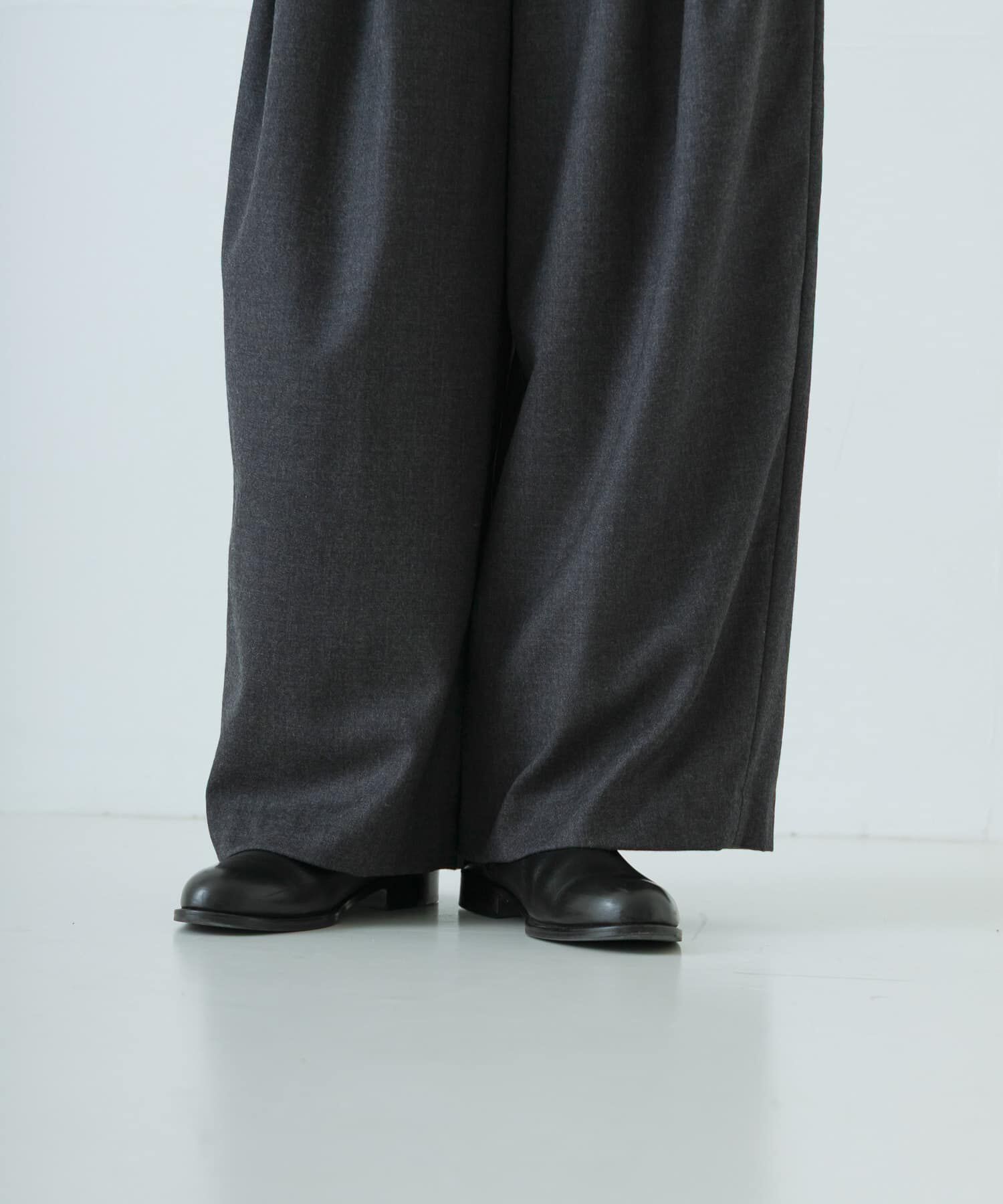 かぐれ「ウールフラノタックワイドパンツ」|その他|
