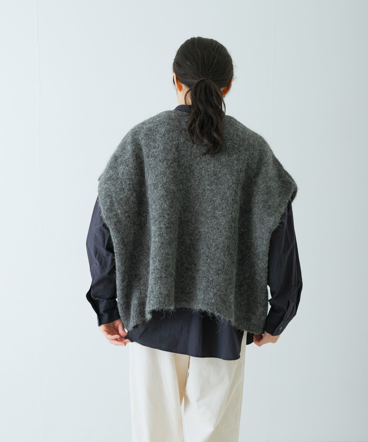 かぐれ「アルパカワイドニットベスト」|ベスト・ジレ|