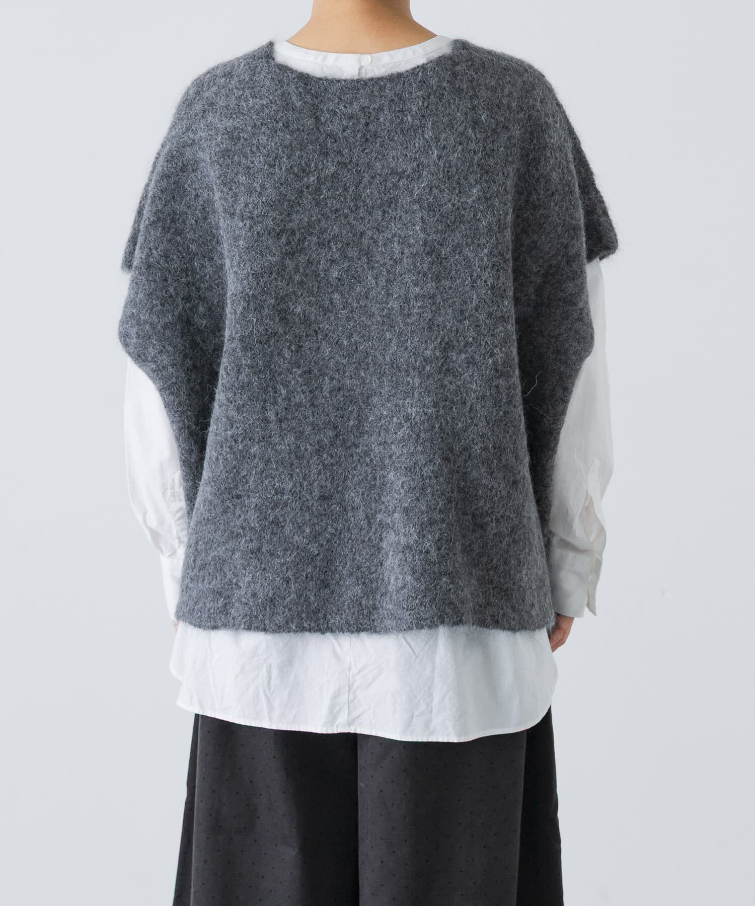 かぐれ「アルパカワイドニットベスト」|ベスト・ジレ|