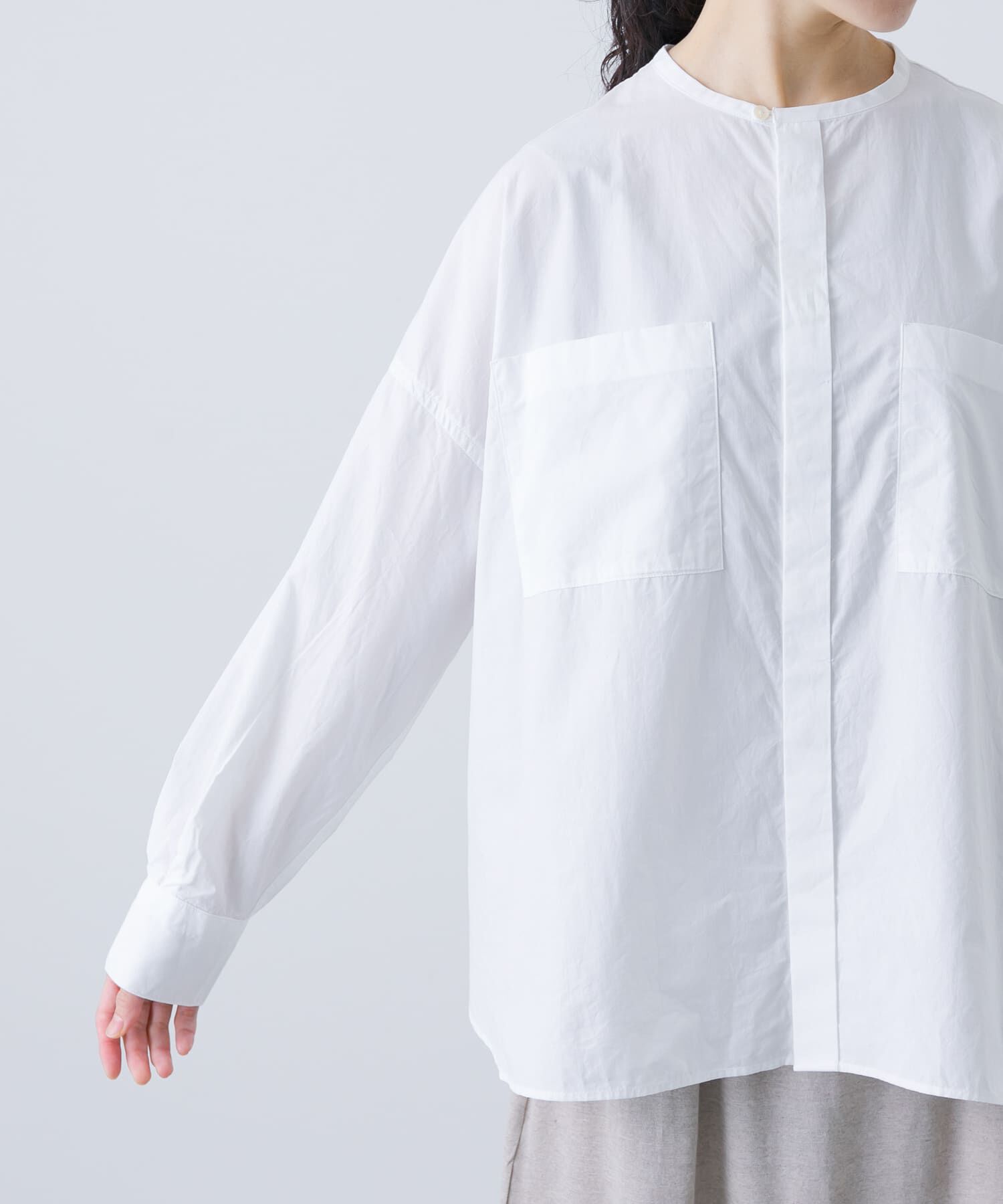 かぐれ「コットンダブルポケットワイドシャツ」|シャツ・ブラウス|