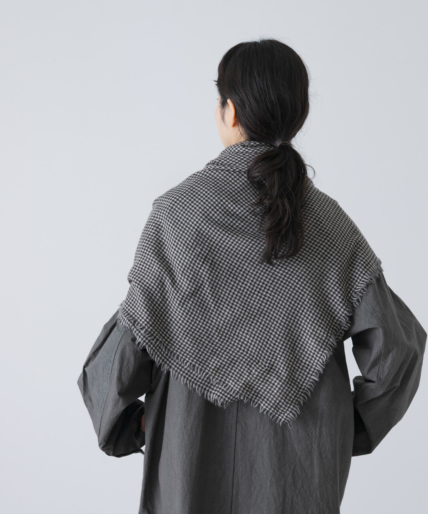 かぐれ「チェックスクエアストール」|ストール|
