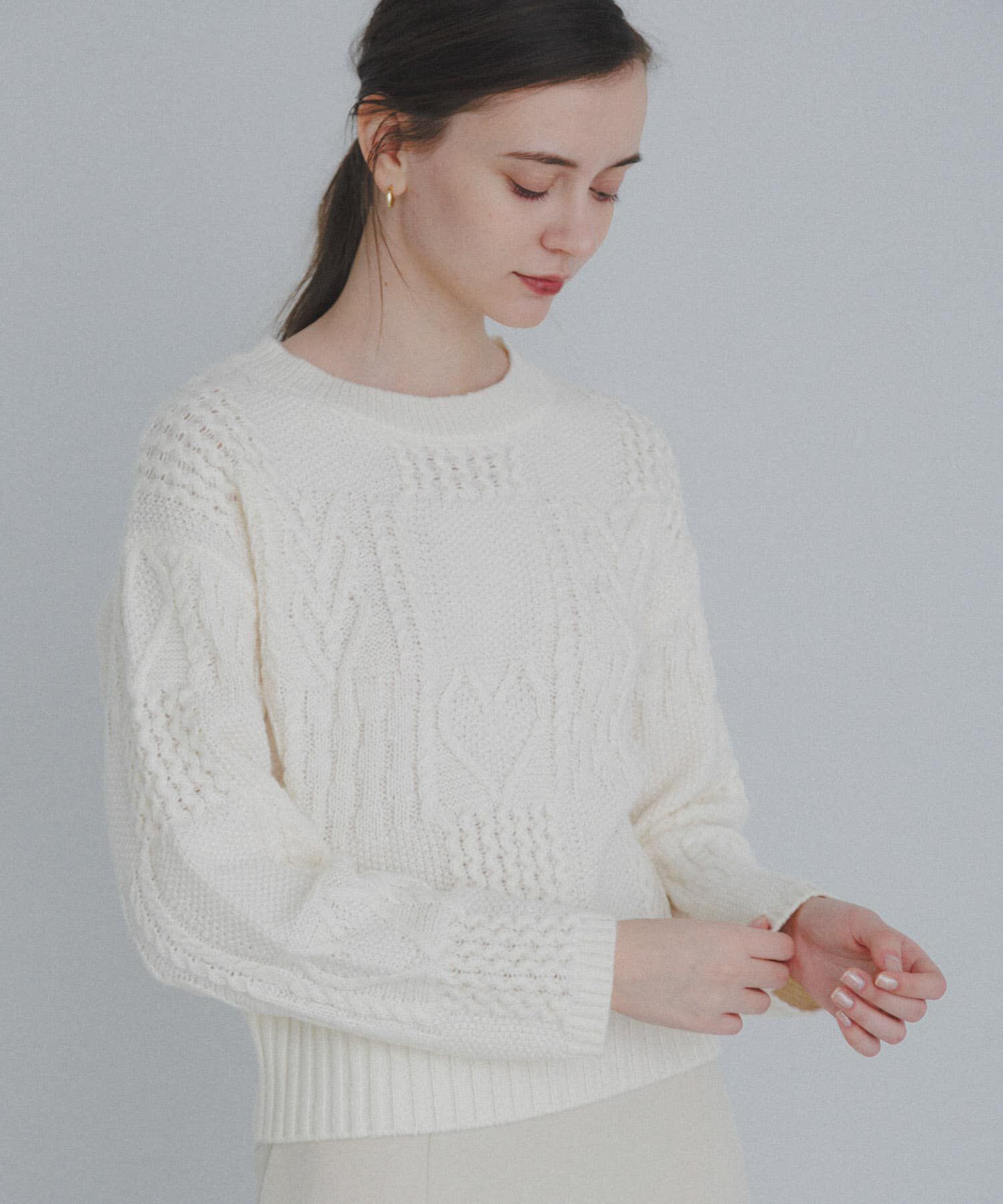 Sonny Label 「パッチワークハートケーブルニット」|ニット・セーター|