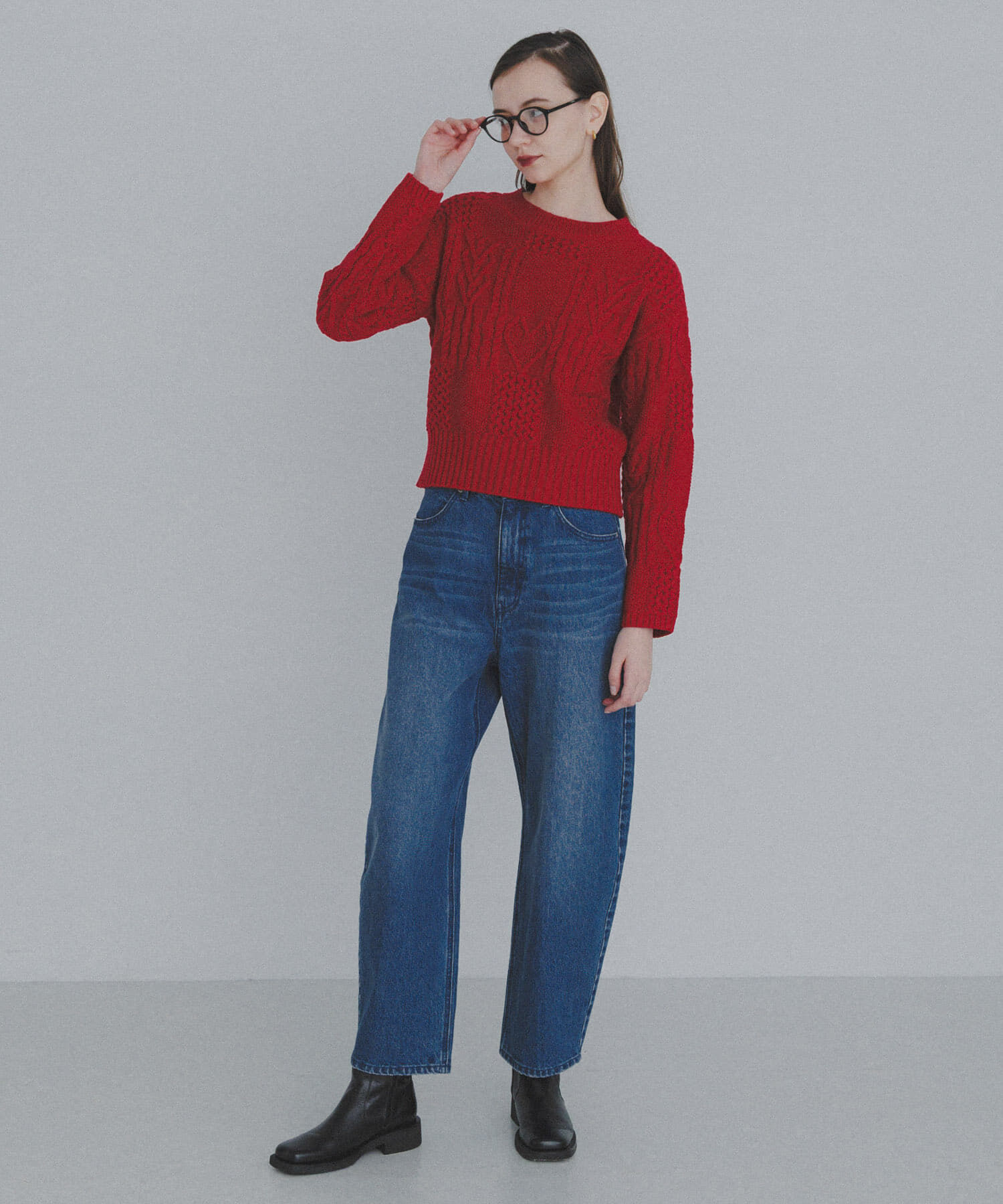 Sonny Label 「パッチワークハートケーブルニット」|ニット・セーター|