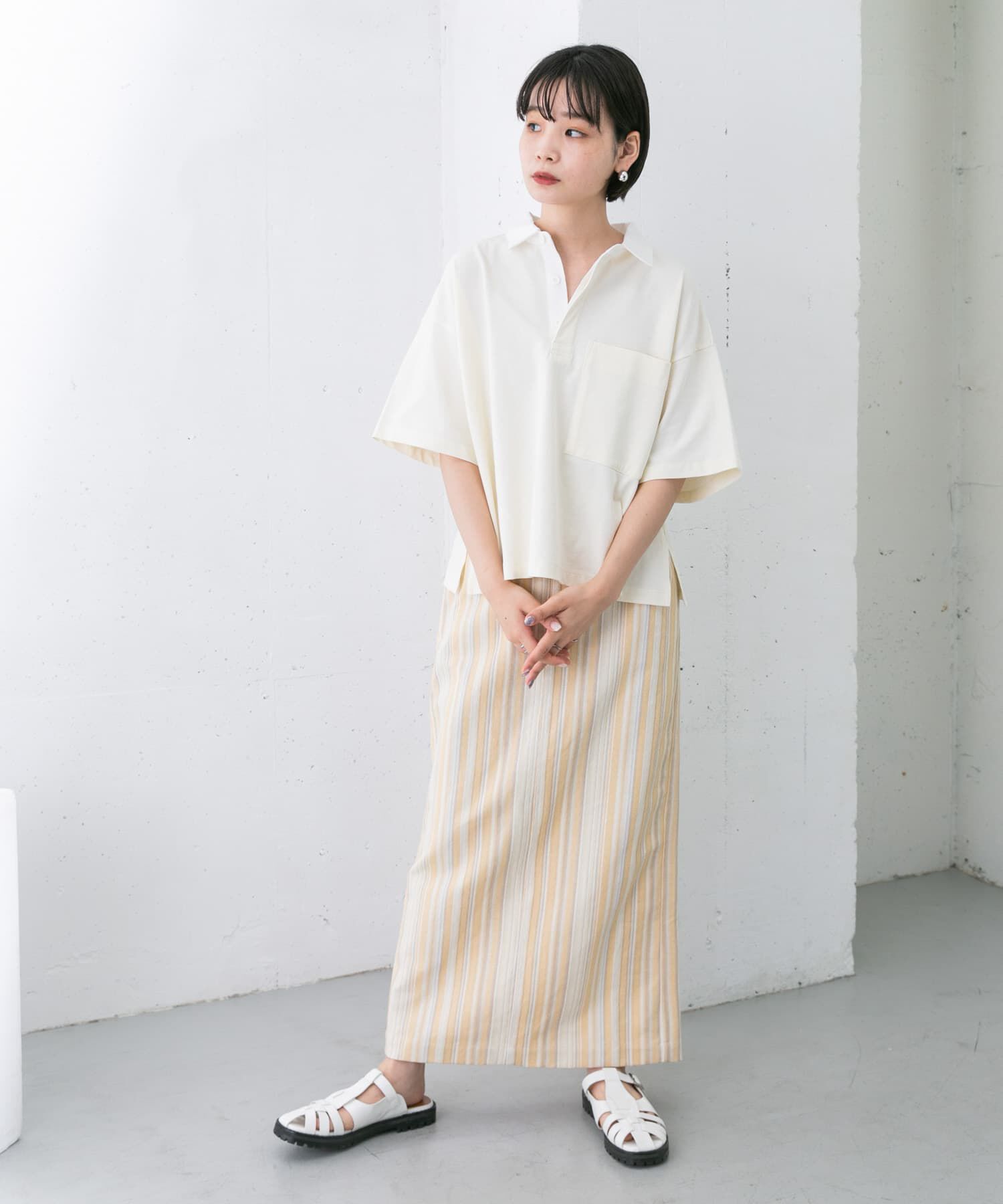  「ストライプペンシルスカート」|スカート|