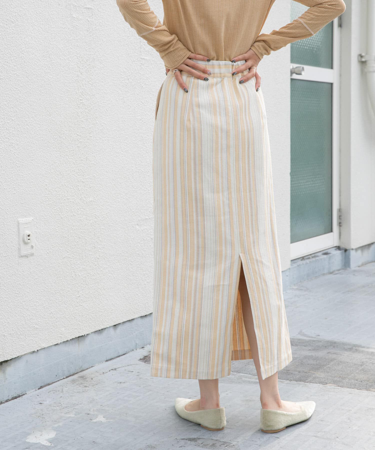  「ストライプペンシルスカート」|スカート|