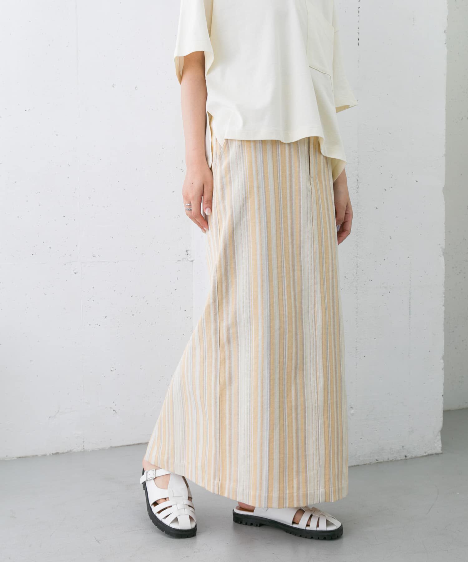 「ストライプペンシルスカート」|スカート|