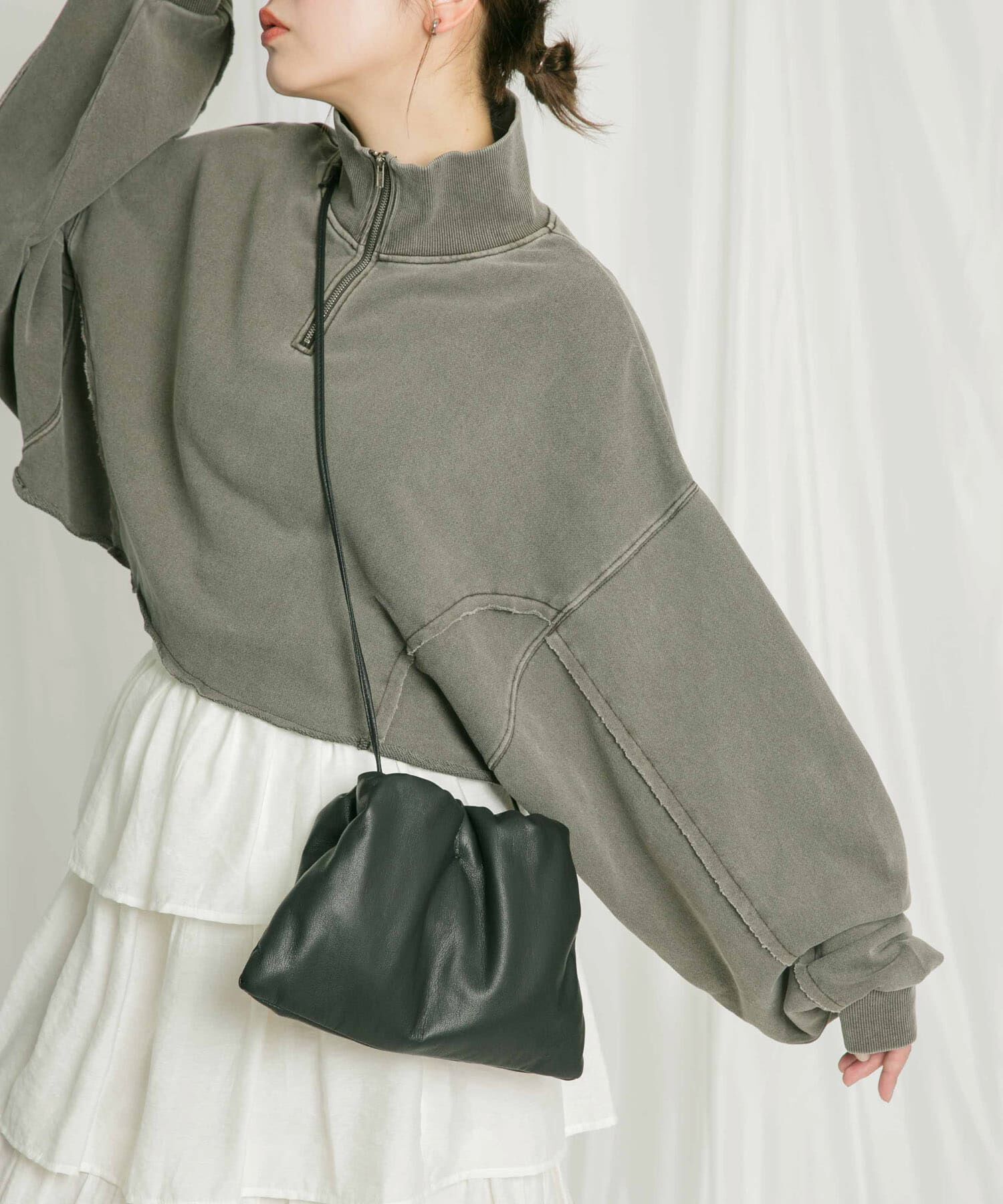  「ボールチェーンギャザーBAG」|ハンドバッグ|