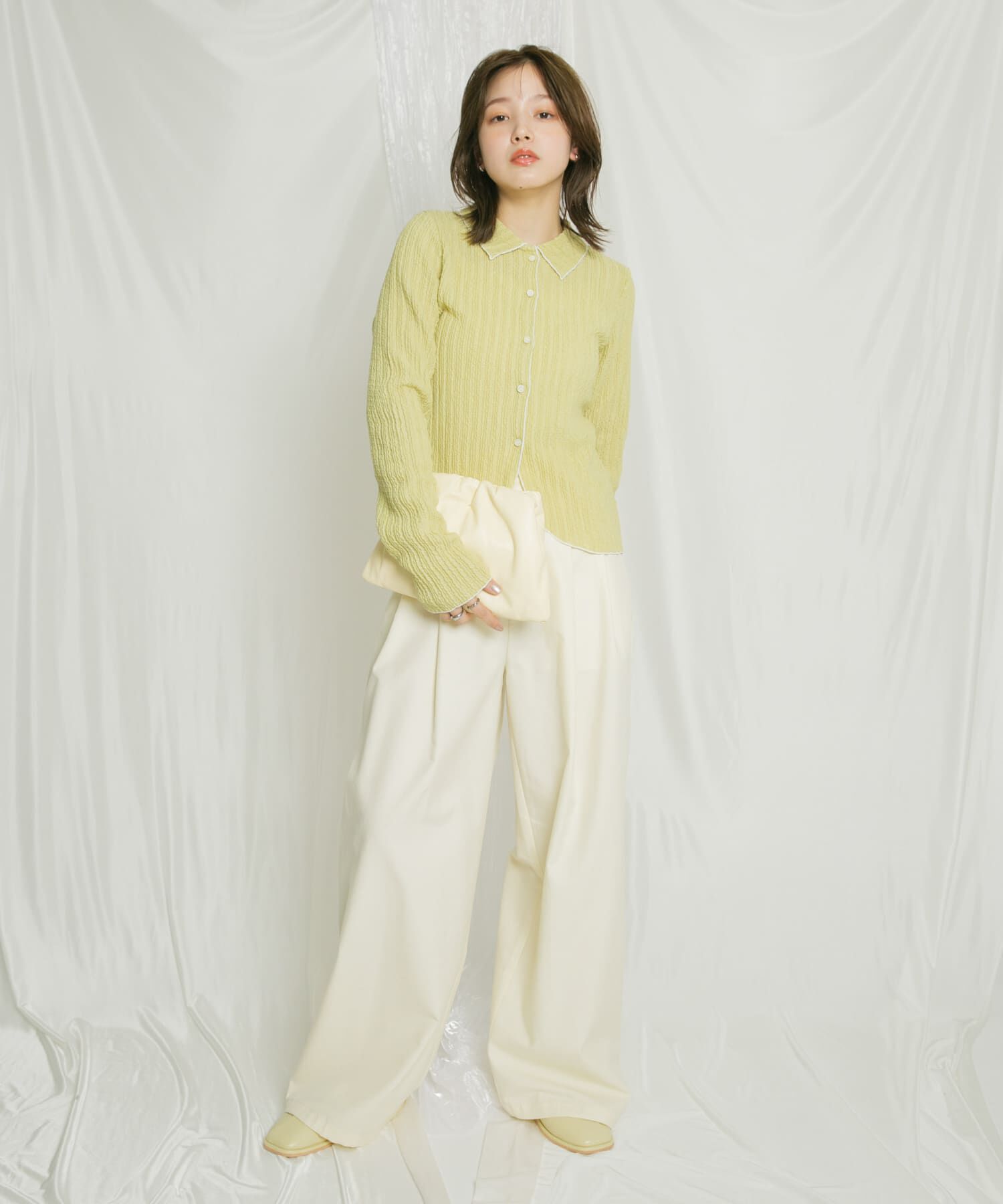  「ボールチェーンギャザーBAG」|ハンドバッグ|