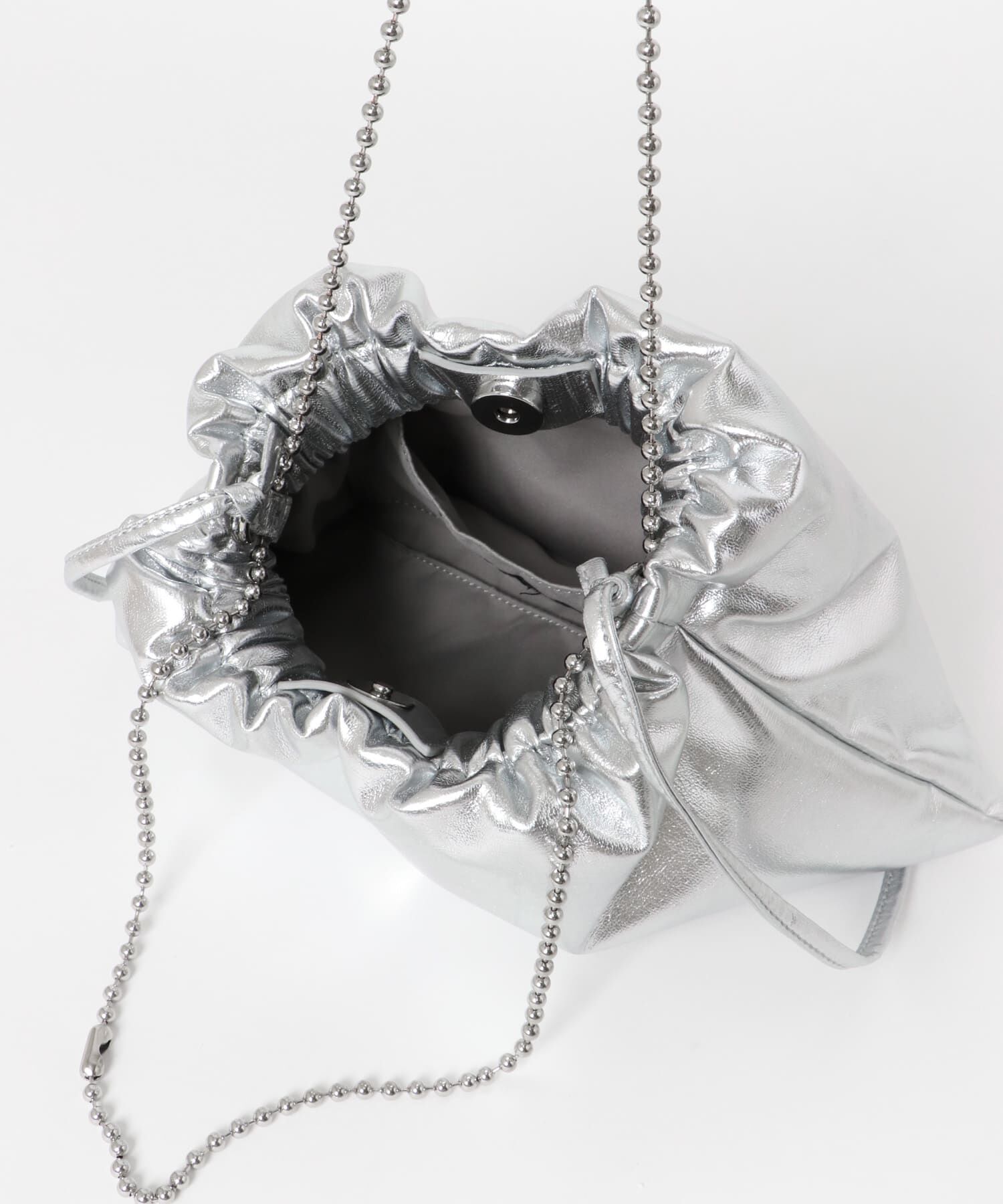 「ボールチェーンギャザーBAG」|ハンドバッグ|