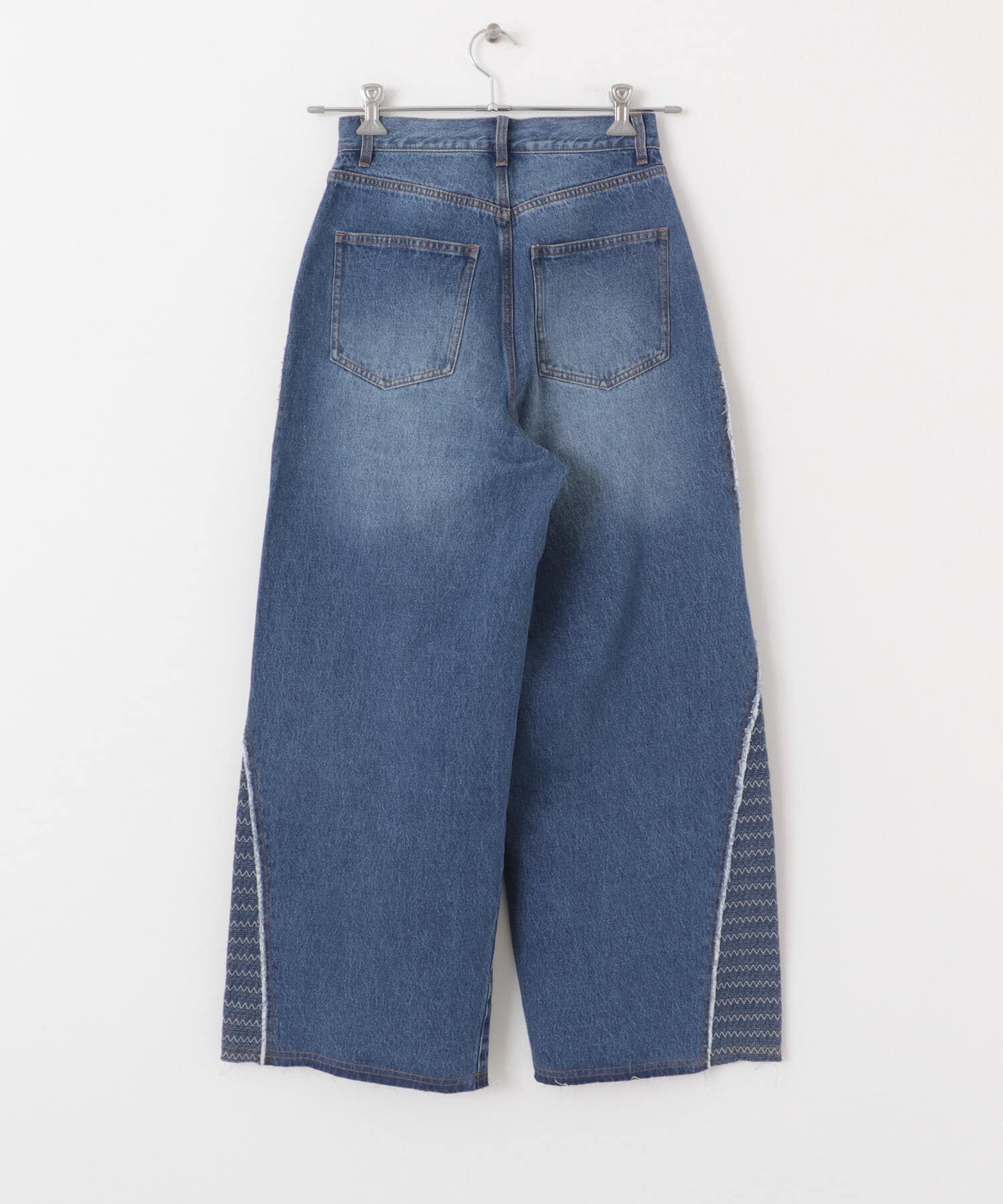  「『2サイズ展開』ジャガードラインデニム」|デニム|