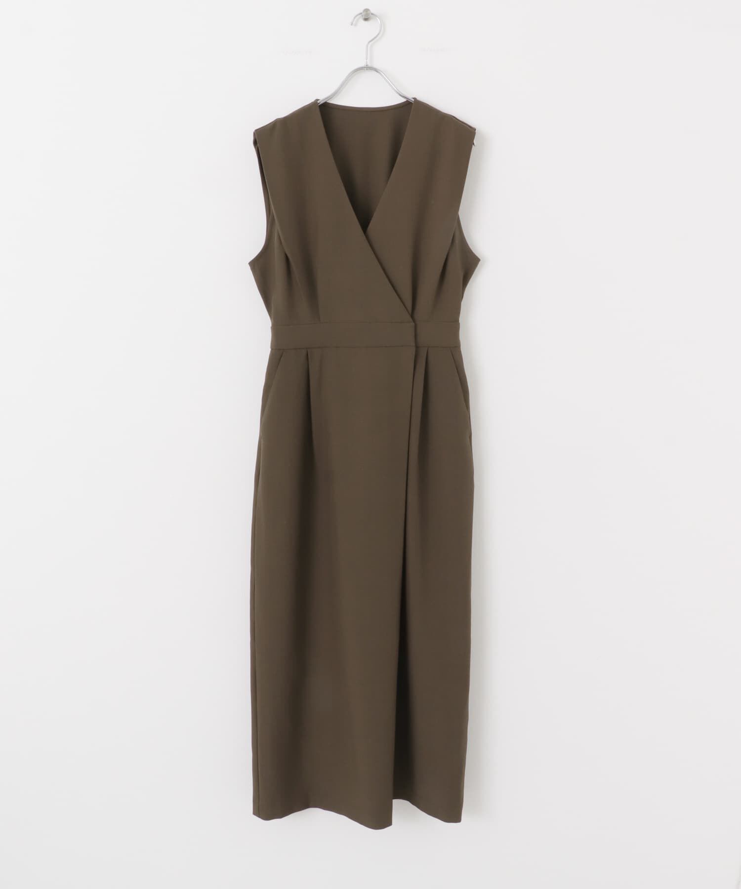  「カシュクールラップジャンパースカート」|ワンピース|