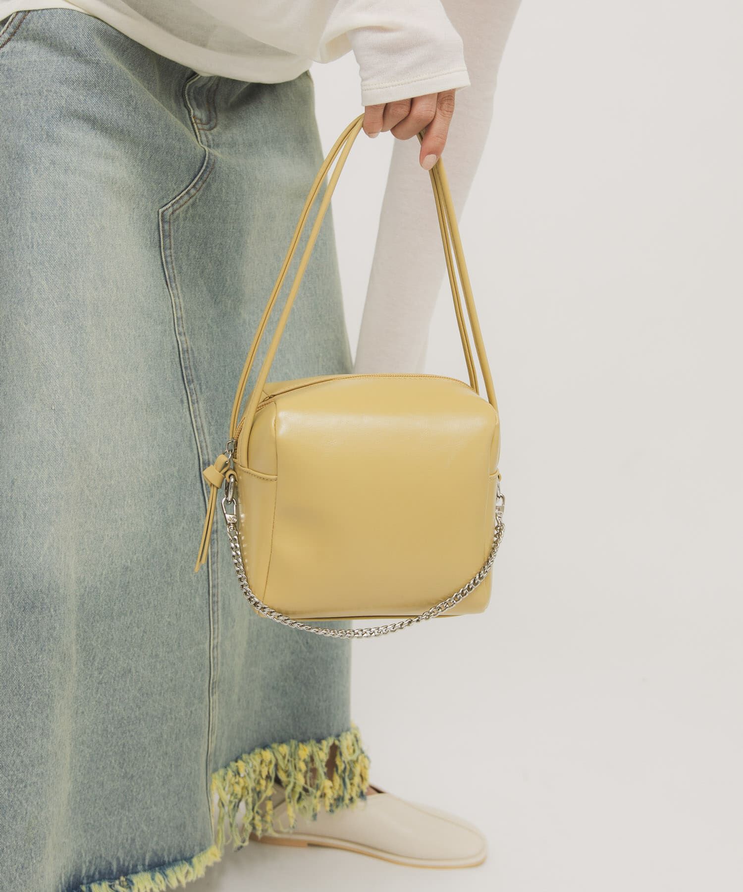  「チェーン付きスクエアBAG」|ショルダー・メッセンジャー|