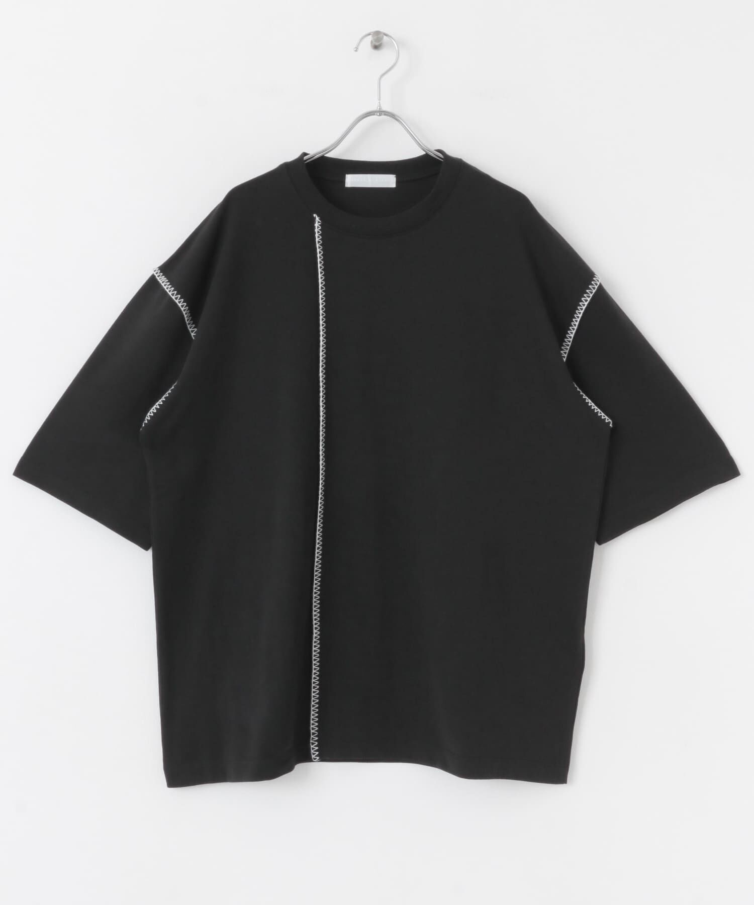 SENSE OF PLACE by URBAN RESEARCH「『ユニセックス』ブランケットステッチルーズTシャツ(5分袖)」|Tシャツ・カットソー|