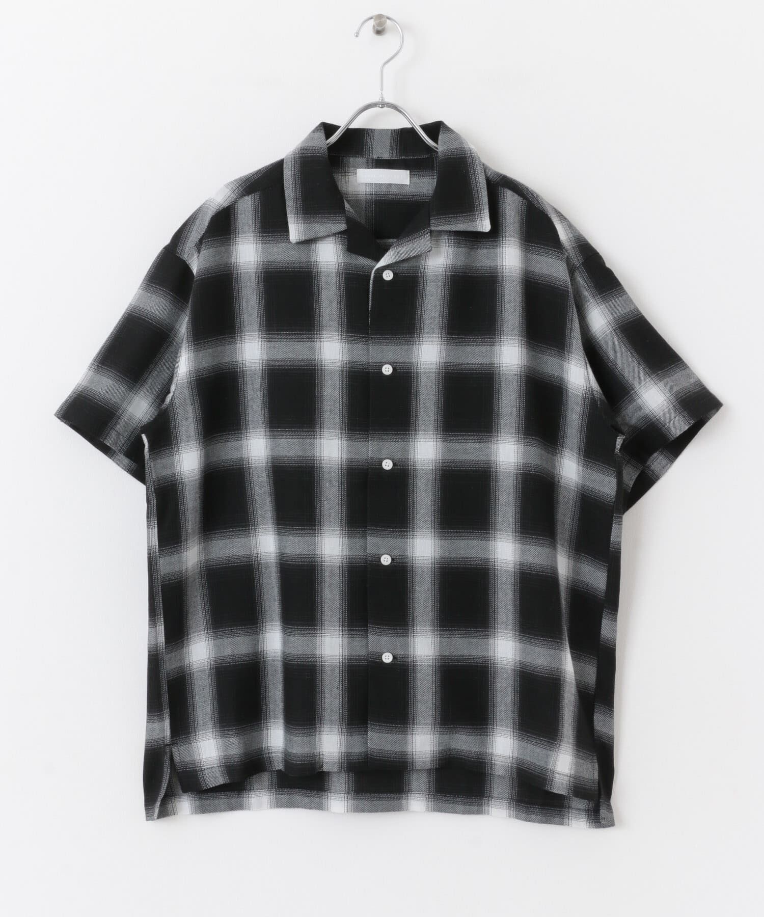 SENSE OF PLACE by URBAN RESEARCH「『Sサイズあり』『ユニセックス』オンブレチェックオープンカラーシャツ」|シャツ・ブラウス|