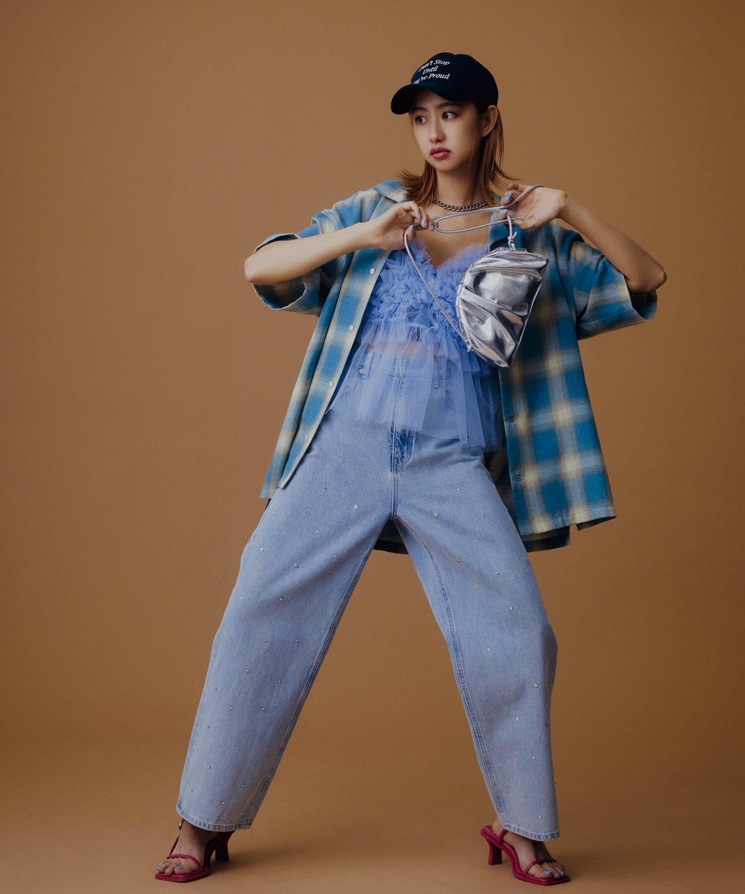 SENSE OF PLACE by URBAN RESEARCH「『Sサイズあり』『ユニセックス』オンブレチェックオープンカラーシャツ」|シャツ・ブラウス|