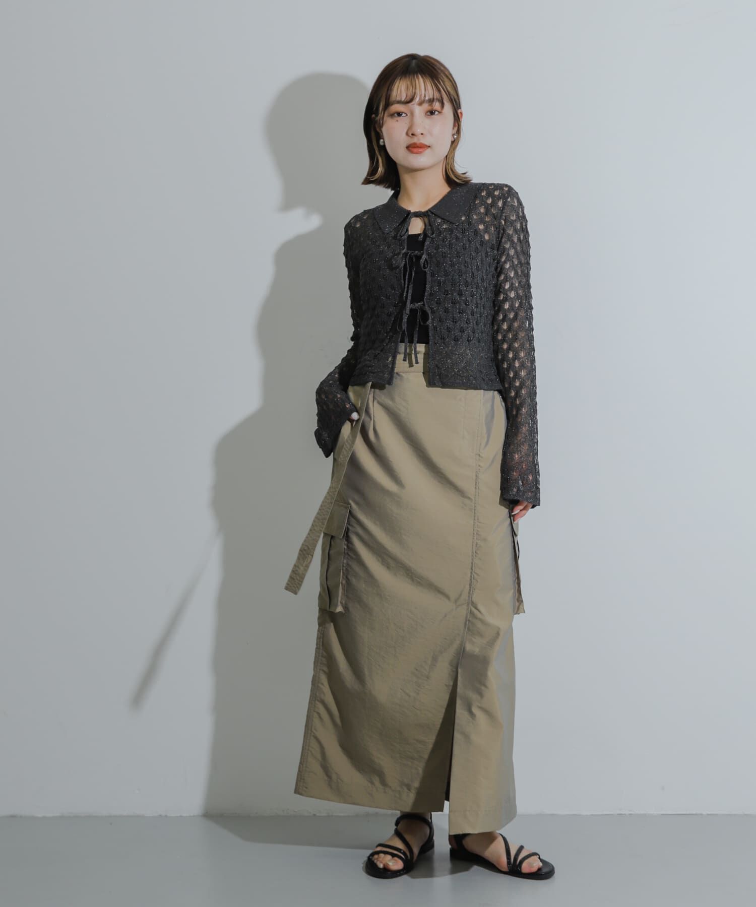 SENSE OF PLACE by URBAN RESEARCH「トゲトゲニットリボンカーディガン」|カーディガン|