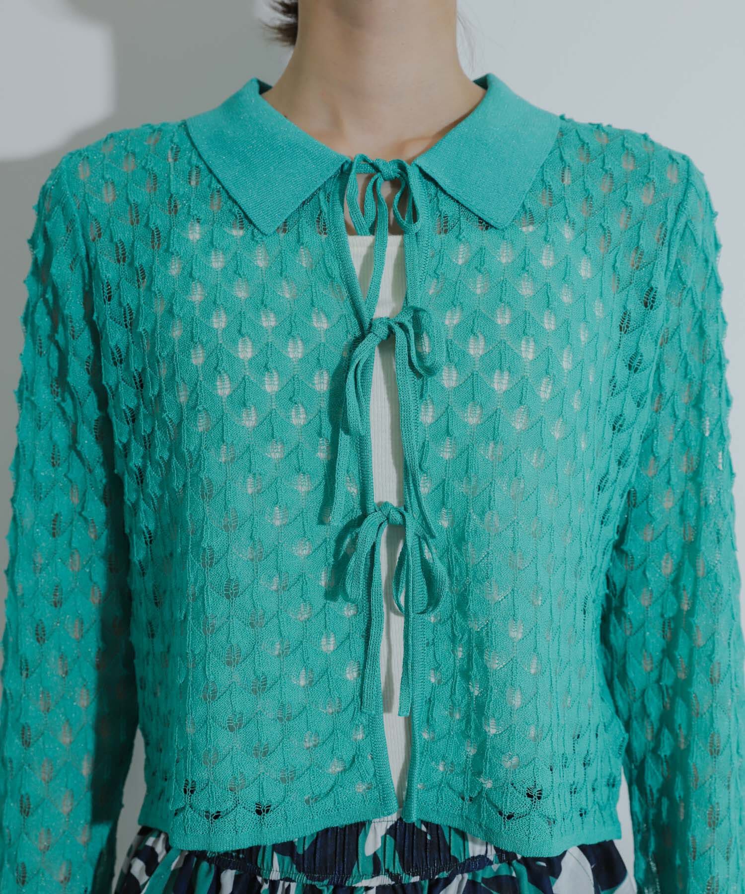 SENSE OF PLACE by URBAN RESEARCH「トゲトゲニットリボンカーディガン」|カーディガン|