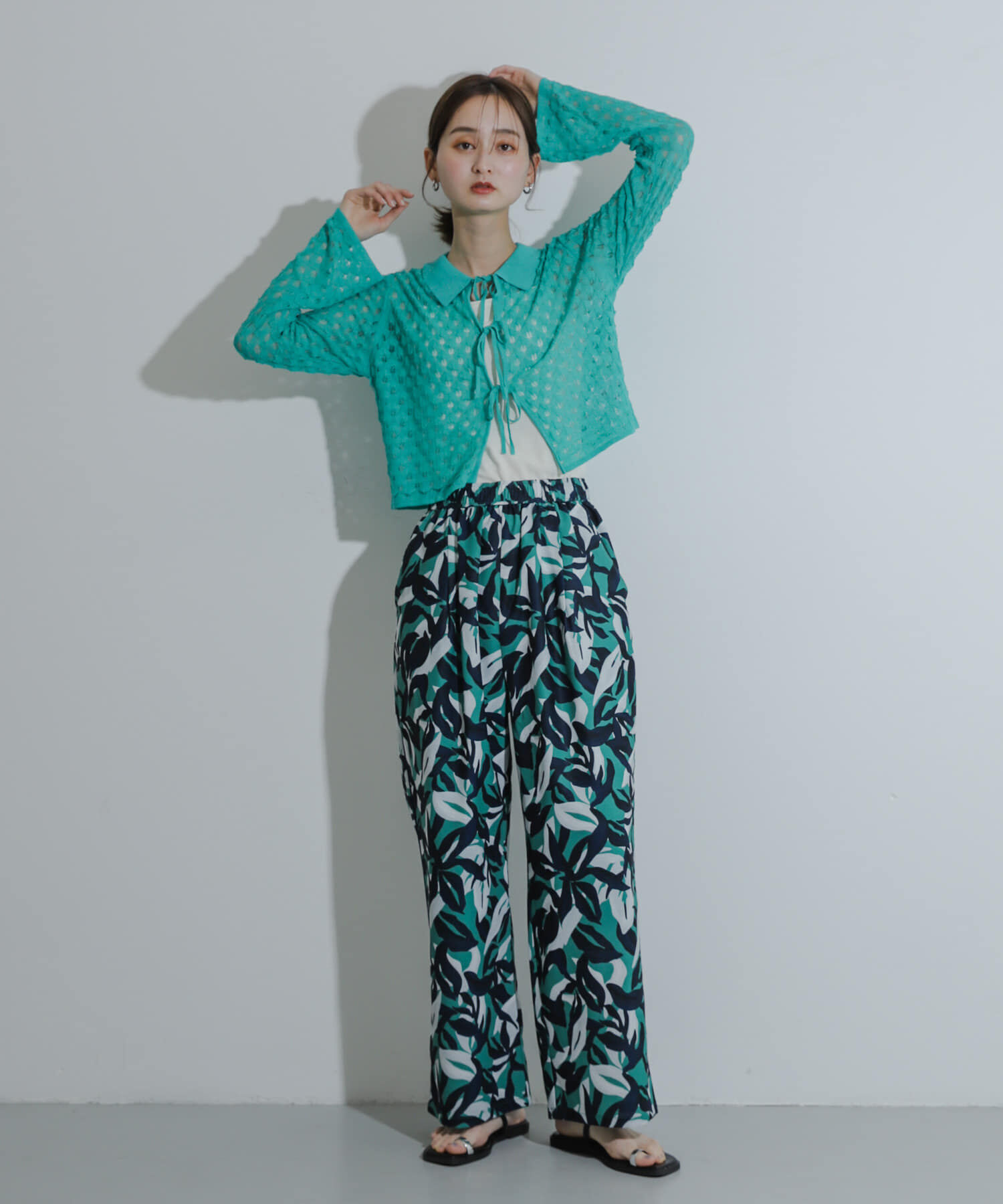 SENSE OF PLACE by URBAN RESEARCH「トゲトゲニットリボンカーディガン」|カーディガン|